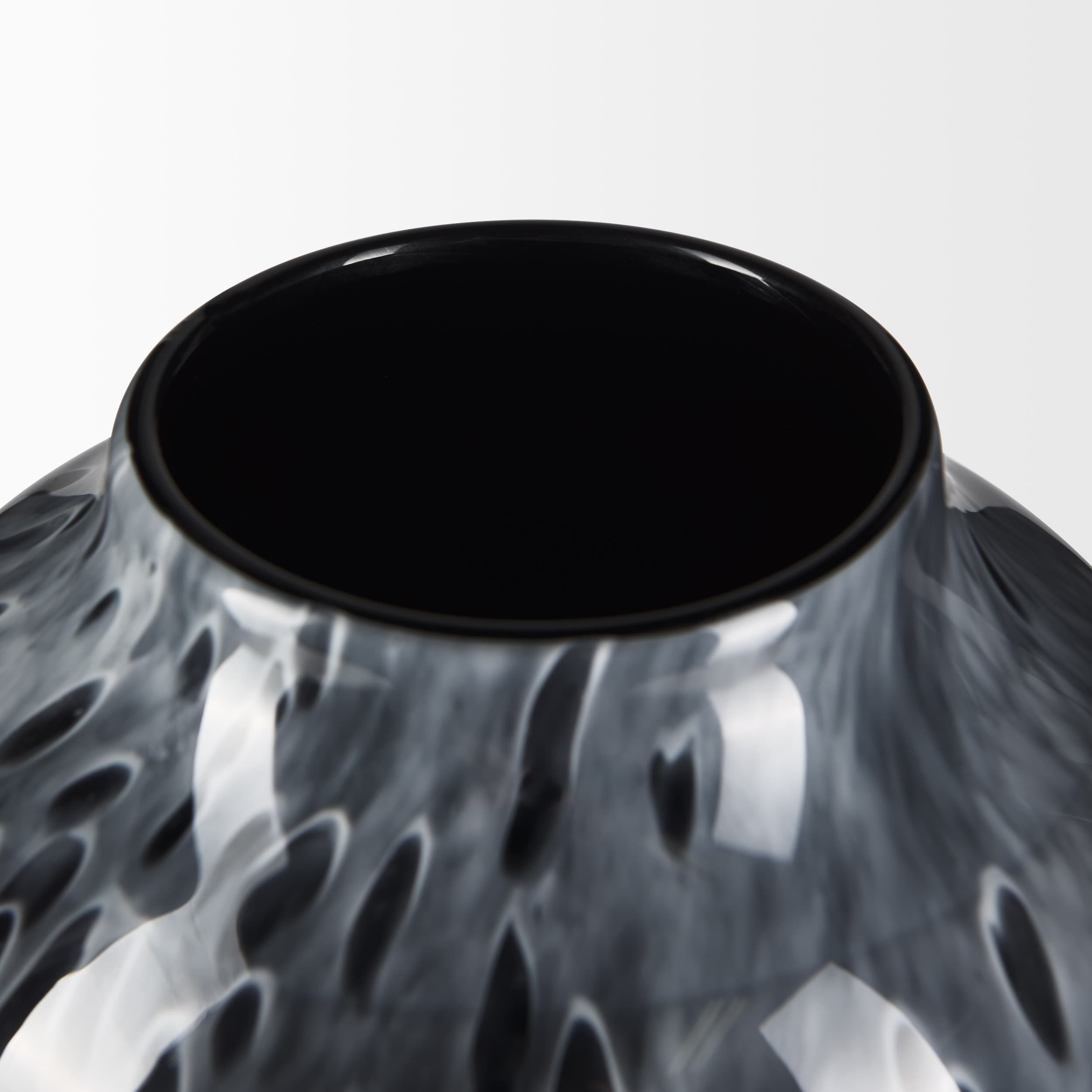 Masai Large Black Mottled Glass Vase — product photograph