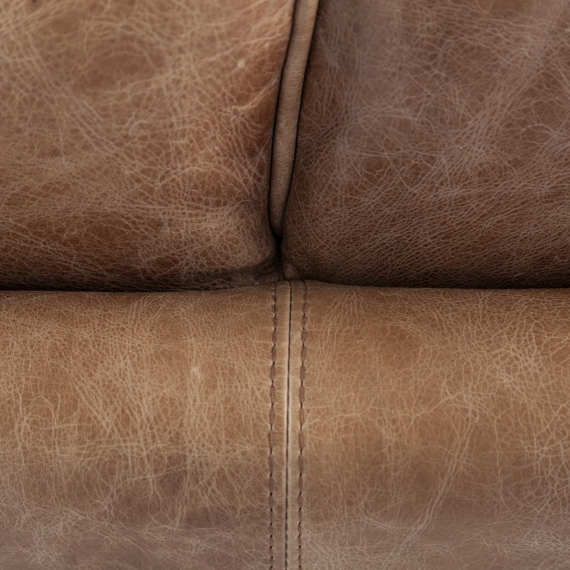 Cobain I 84" Brown Leather Two Seater Sofa — product photograph