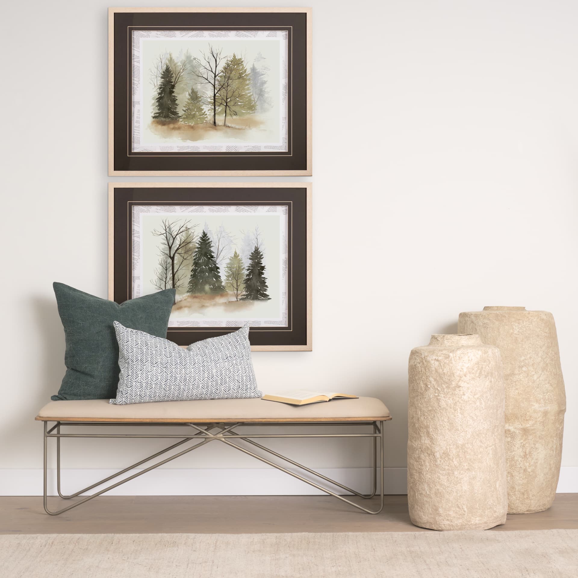 In the Mist I by Grace Popp a Framed Art Print Matted under Glass — in a styled room