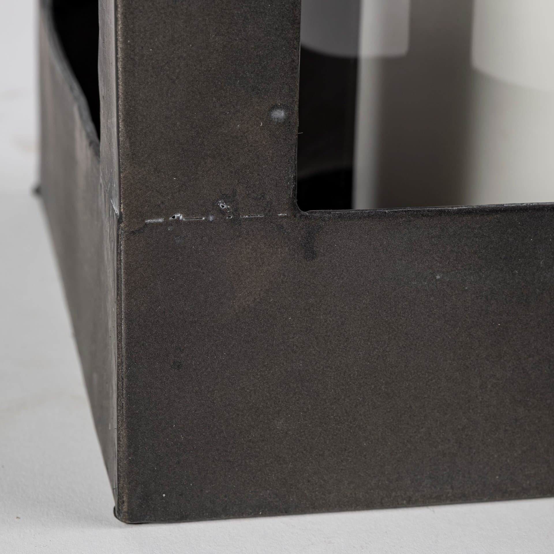 Ina Tall Charcoal Metal Candle Holder Lantern — product photograph
