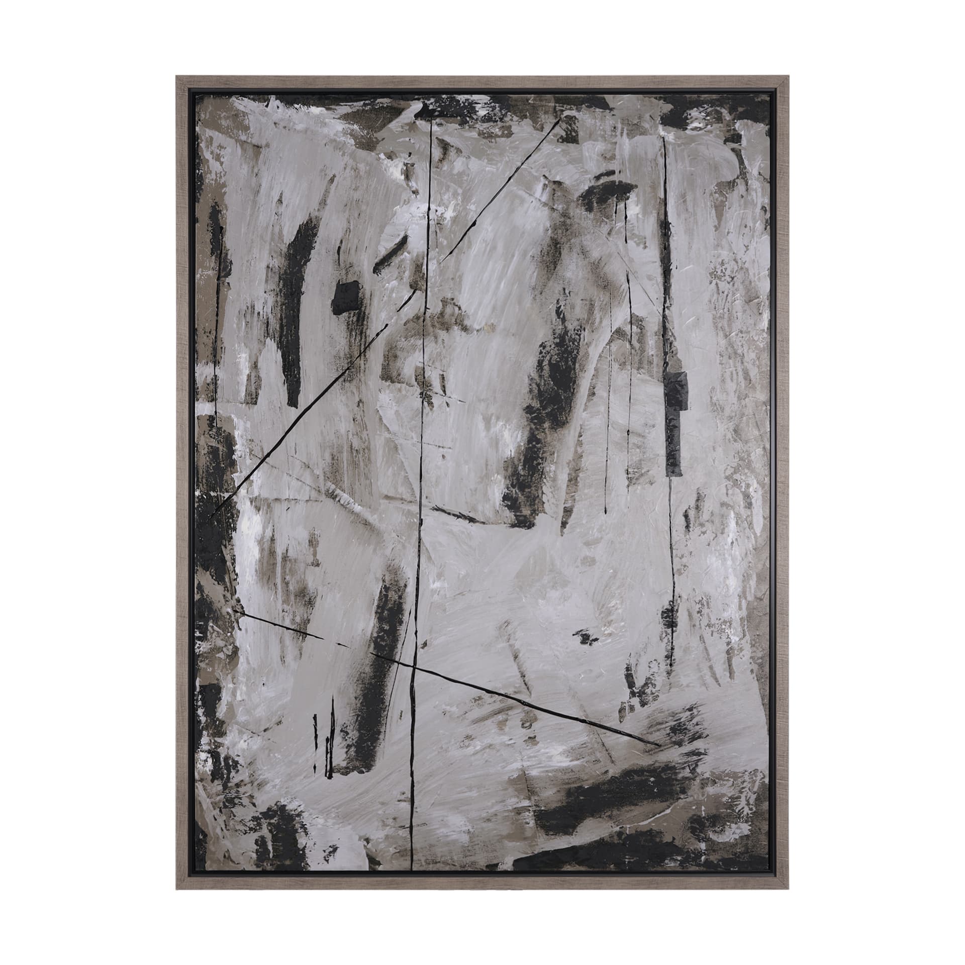 Clay III by Mercana Studio a Hand Embellished Textured Framed Canvas — product photograph