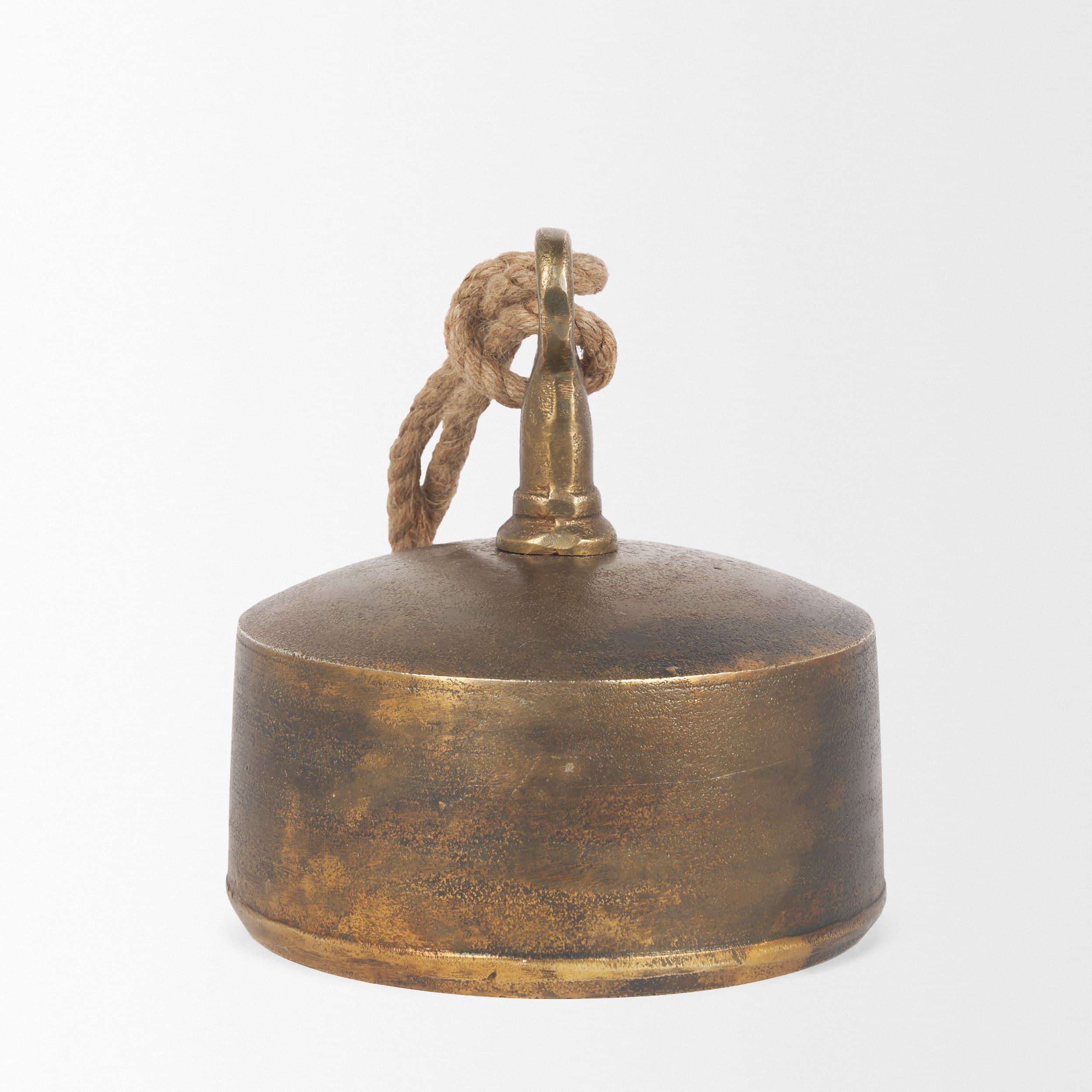 Quincy Large Gold Metal Decorative Bell Object — product photograph