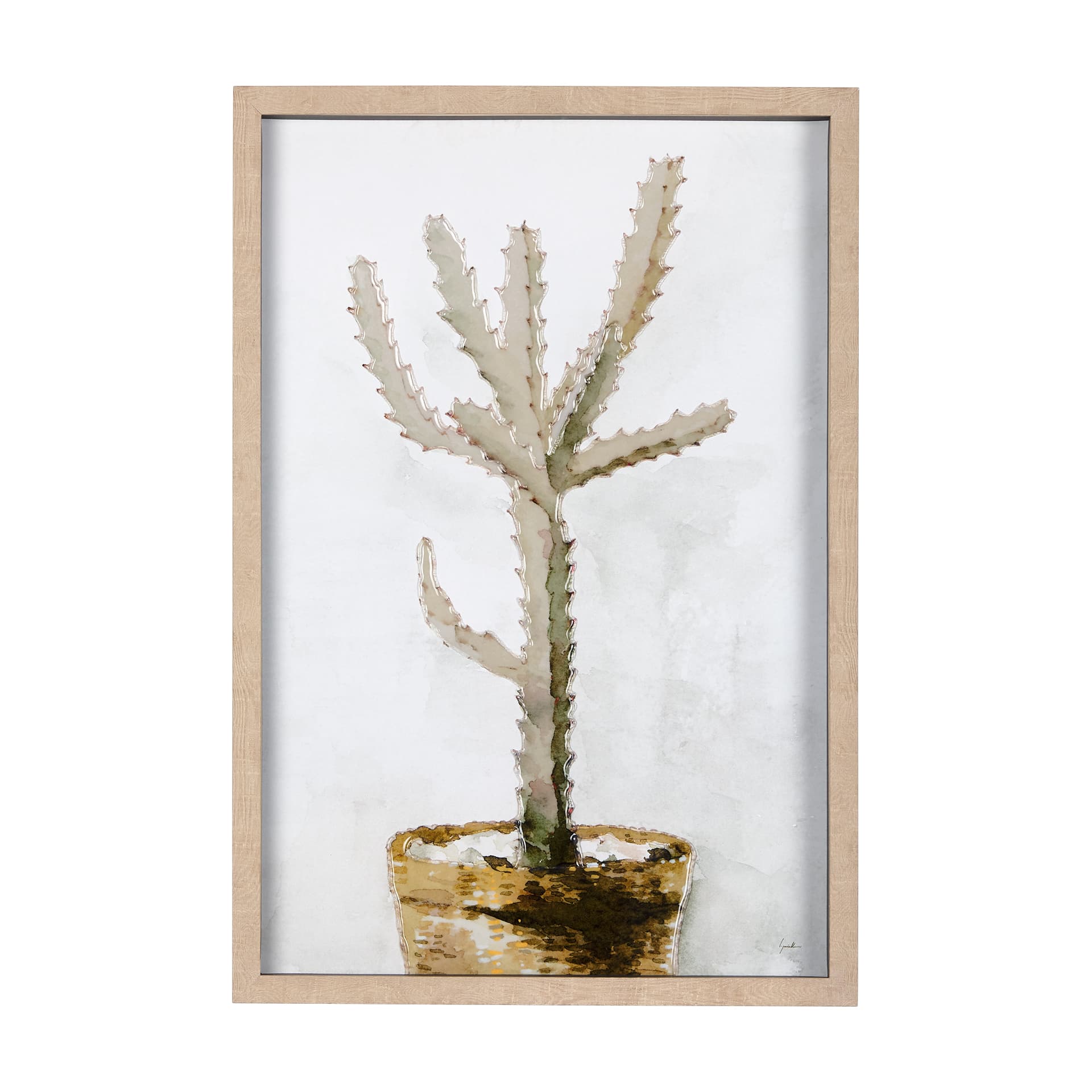 Arid Solitude I by Mercana Studio a Hand Embellished Textured Framed Art Print Matted under Glass — product photograph