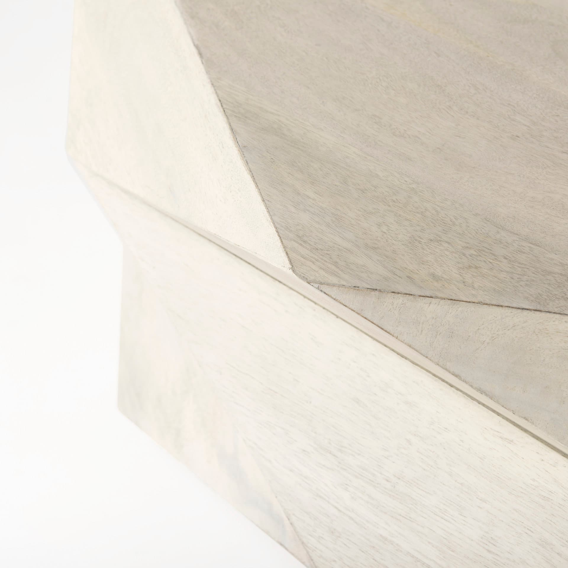 Arreto 48" Natural Solid Wood Hexagonal Storage Coffee Table — product photograph