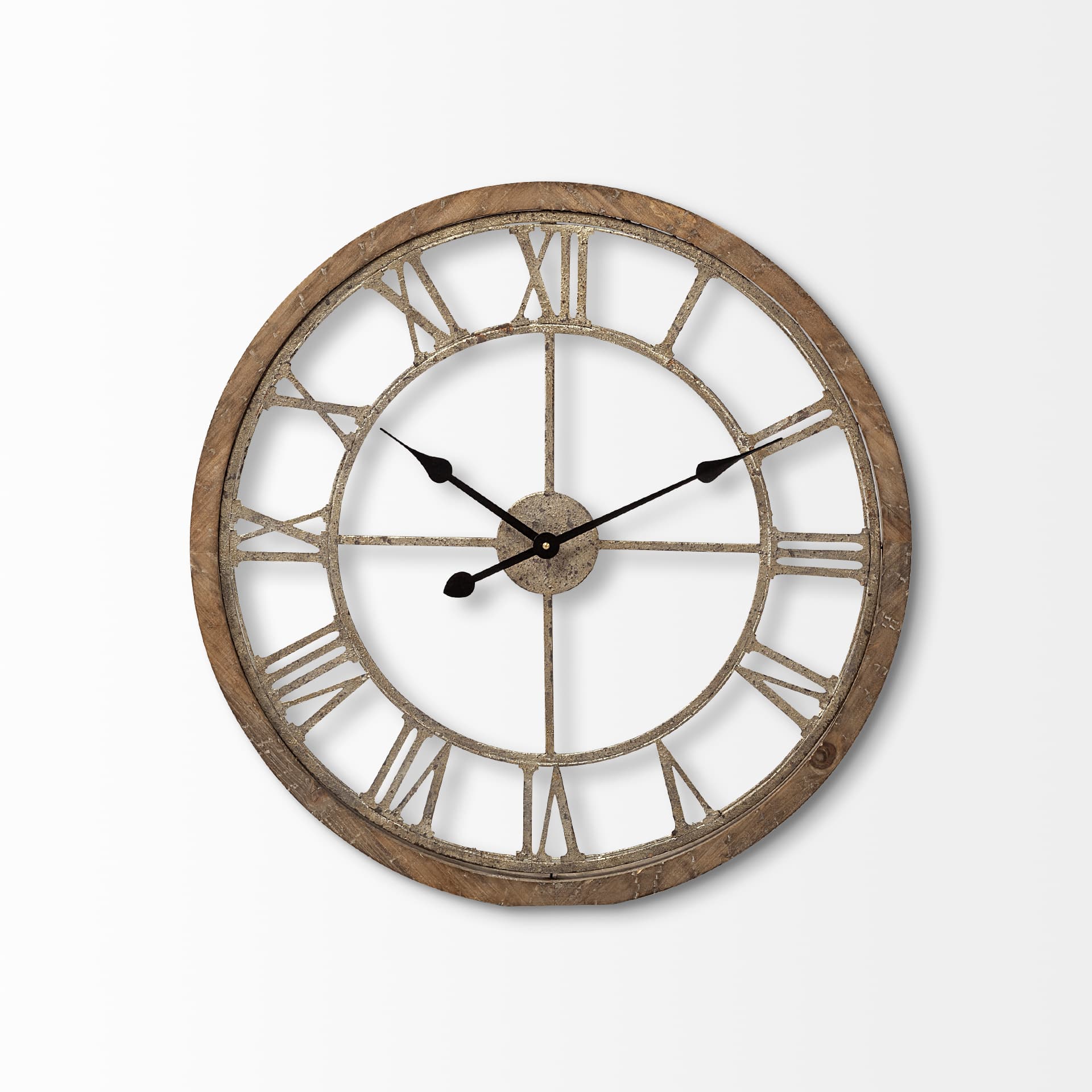 Mething Light Brown 25" Medium Farmhouse Wall Clock — product photograph