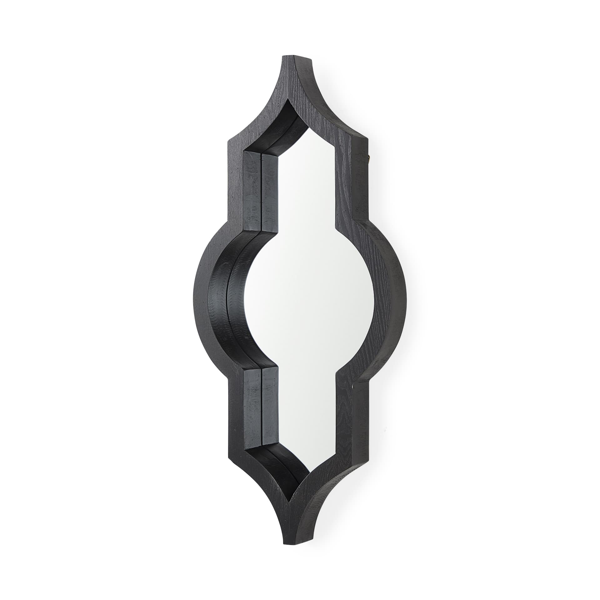 Tamanar 15.0 x 3.0 x 34.1 Black Wood Frame Wall Mirror — product photograph
