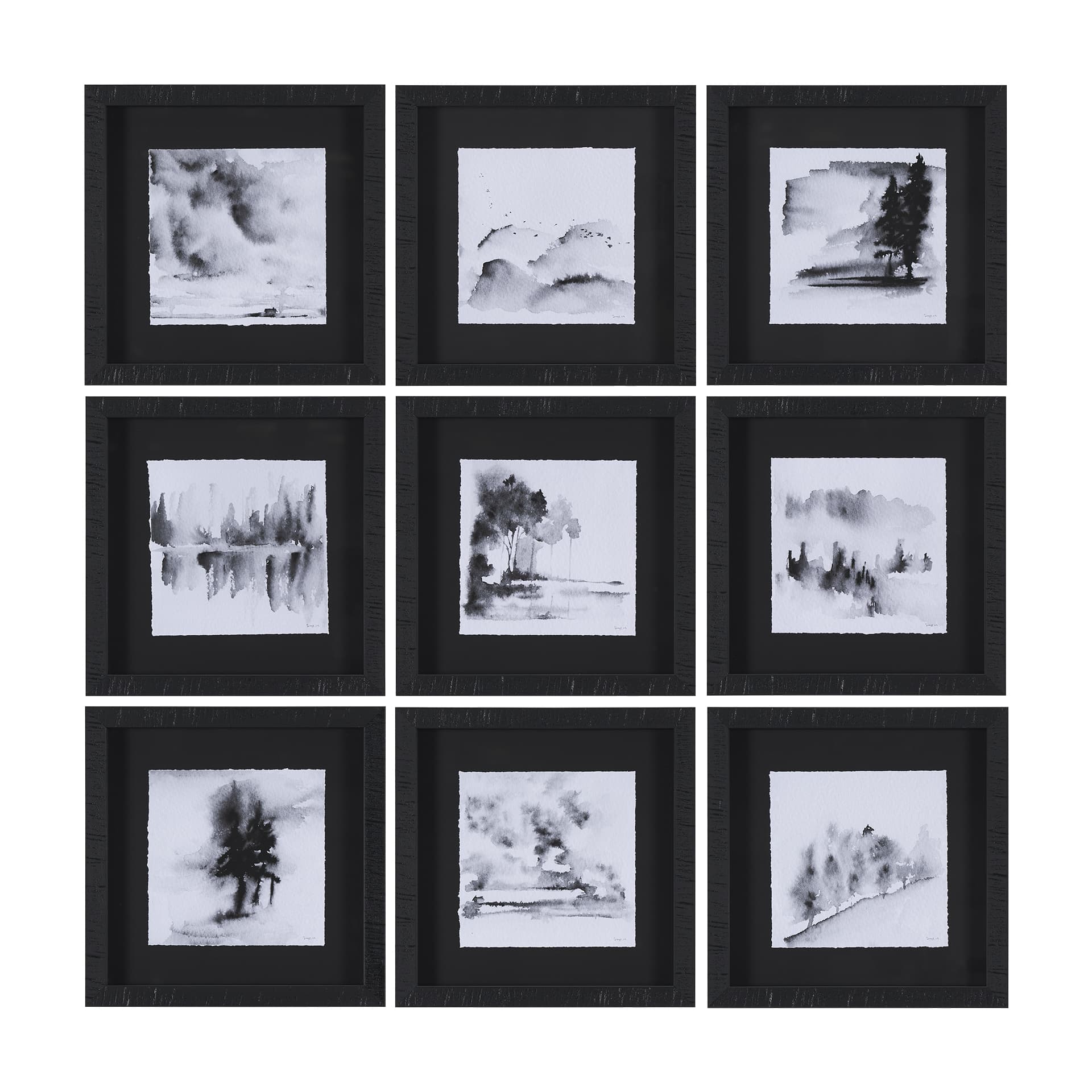 Ink Drawing I by Mercana Studio a Framed Art Print Matted under Glass — product photograph