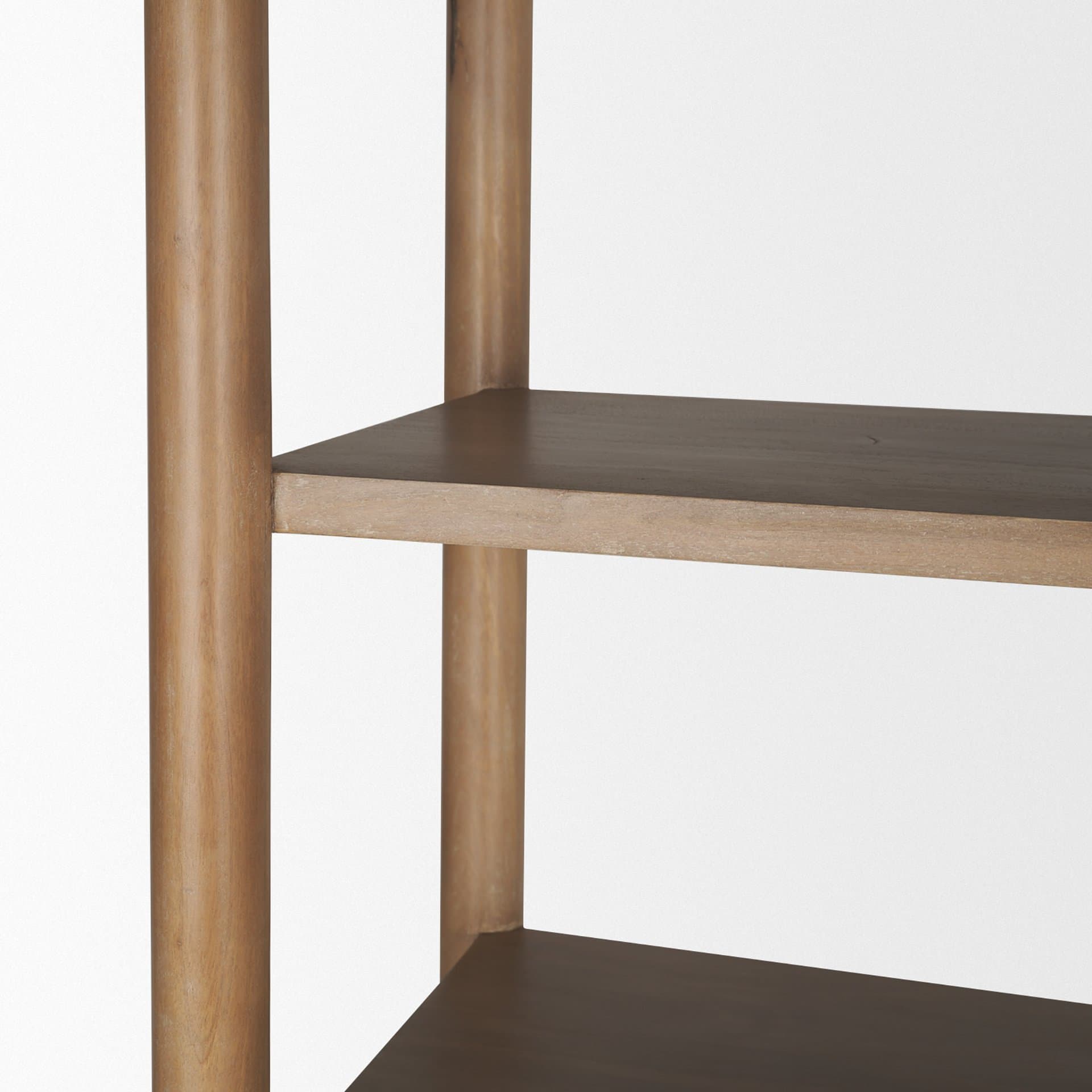 Phil Light Brown Wood 2 Door 3 Shelves Open Shelving Unit — product photograph
