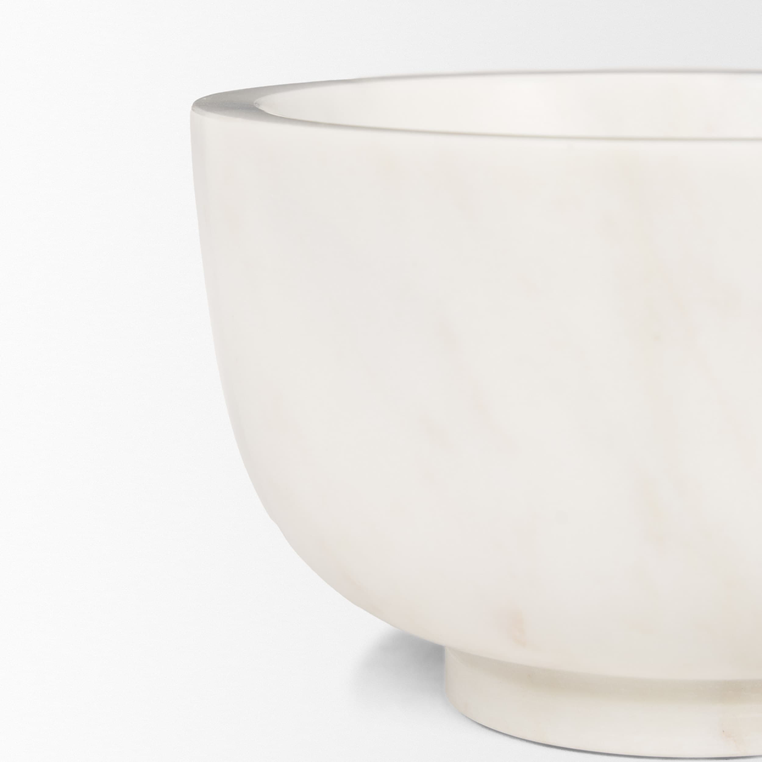 Katora Small Premium Solid White Marble Bowl — product photograph