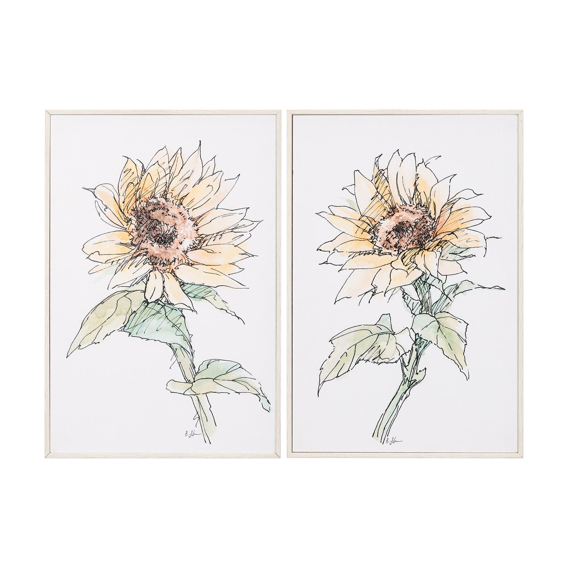 Sunflower I by Mercana Studio a Hand Embellished Textured Framed Art Print — product photograph