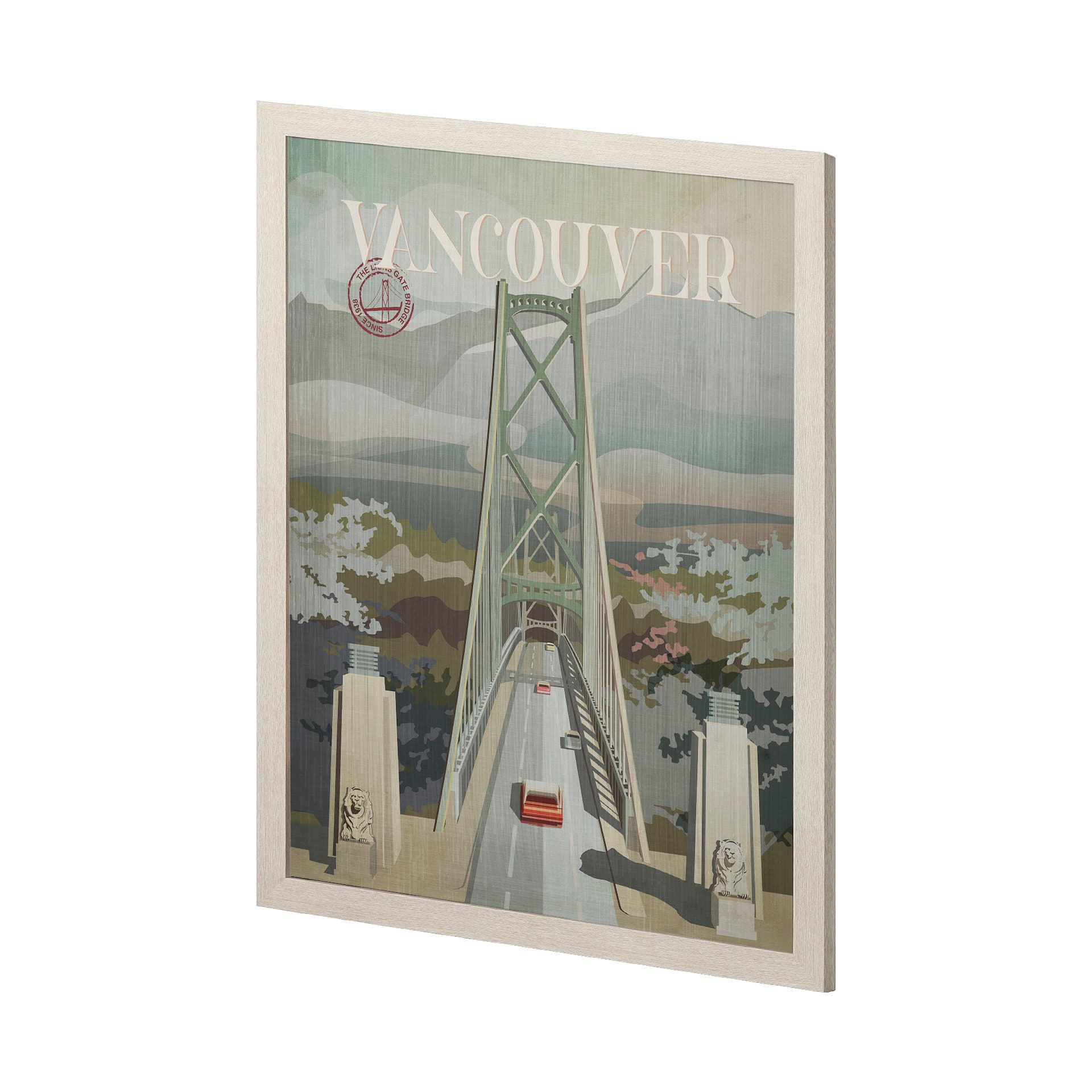 Vancouver Go Canada (L) by Mercana Studio a Hand Embellished Decograph Framed Art Print — product photograph