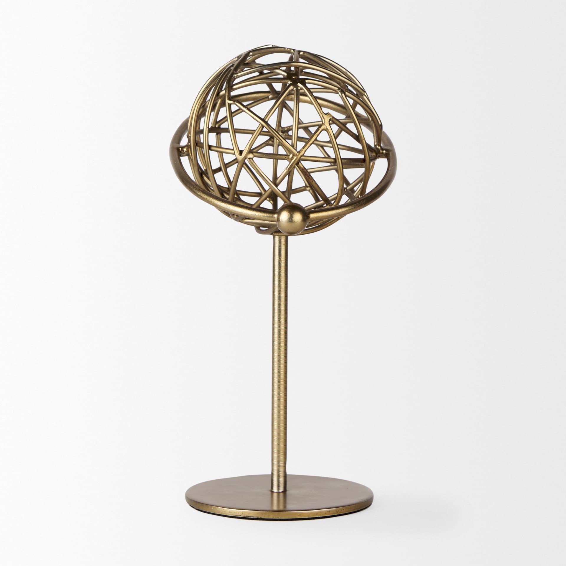 Atlas 10.0L x 8.0W x 12.0H Gold Metal Solar System Ornament — product photograph