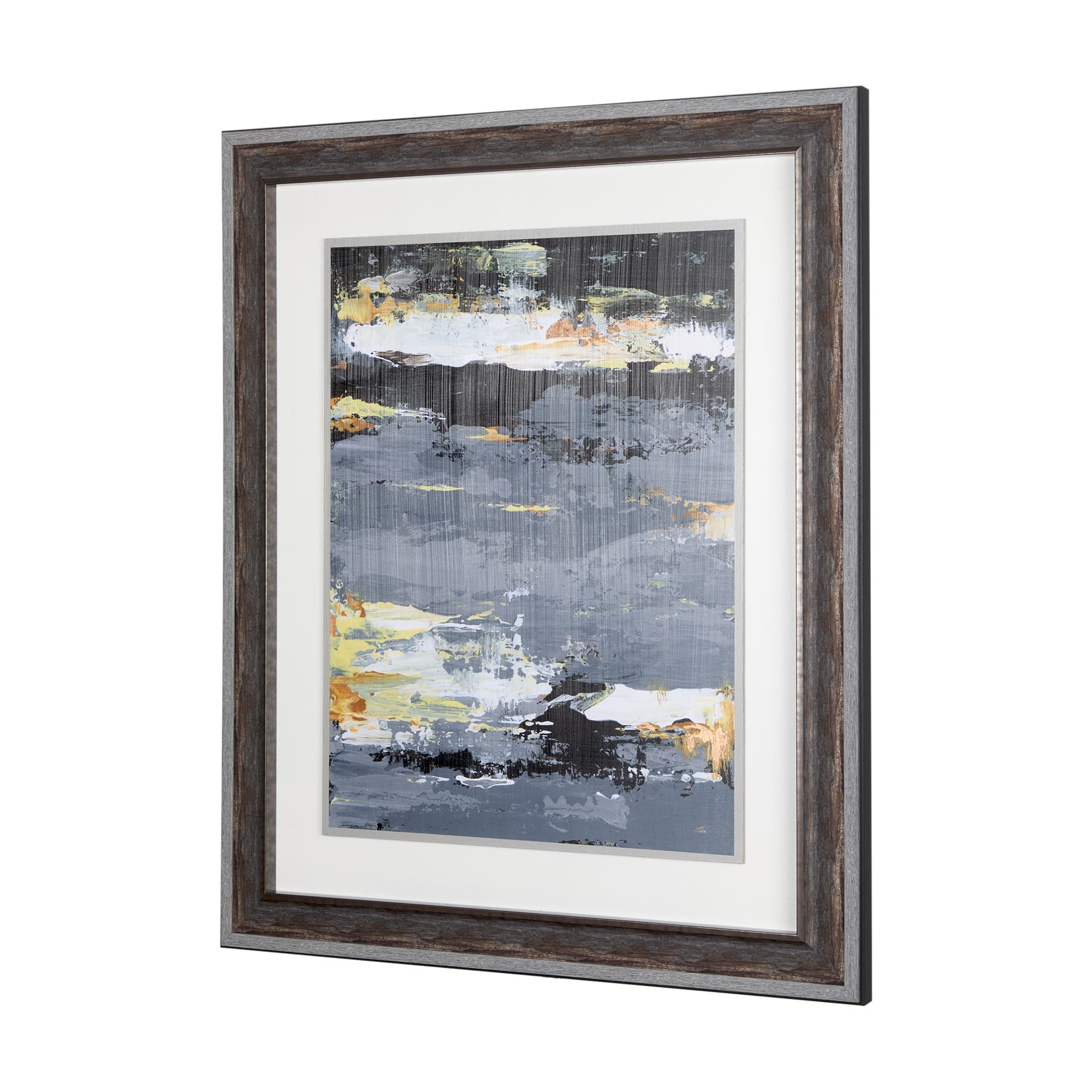 Silver and gold Inspiration III by Mercana Studio a Hand Embellished Textured Framed Art Print — product photograph
