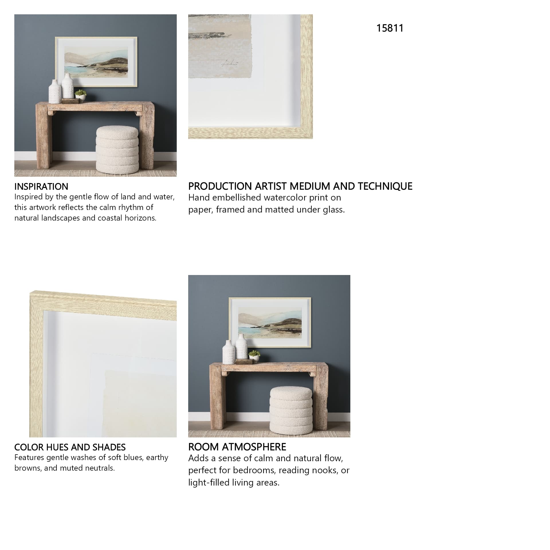 Movement I by Mercana Studio a Framed Art Print Matted under Glass — in a styled room