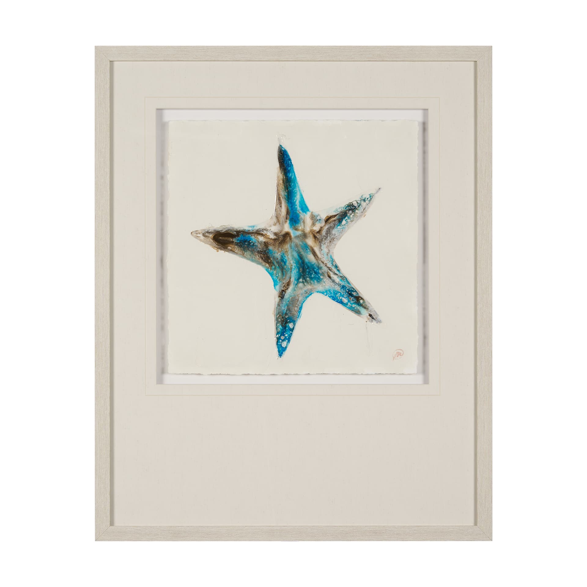 Sea Star by Studio M a handmade Original Framed Artwork under Glass — product photograph