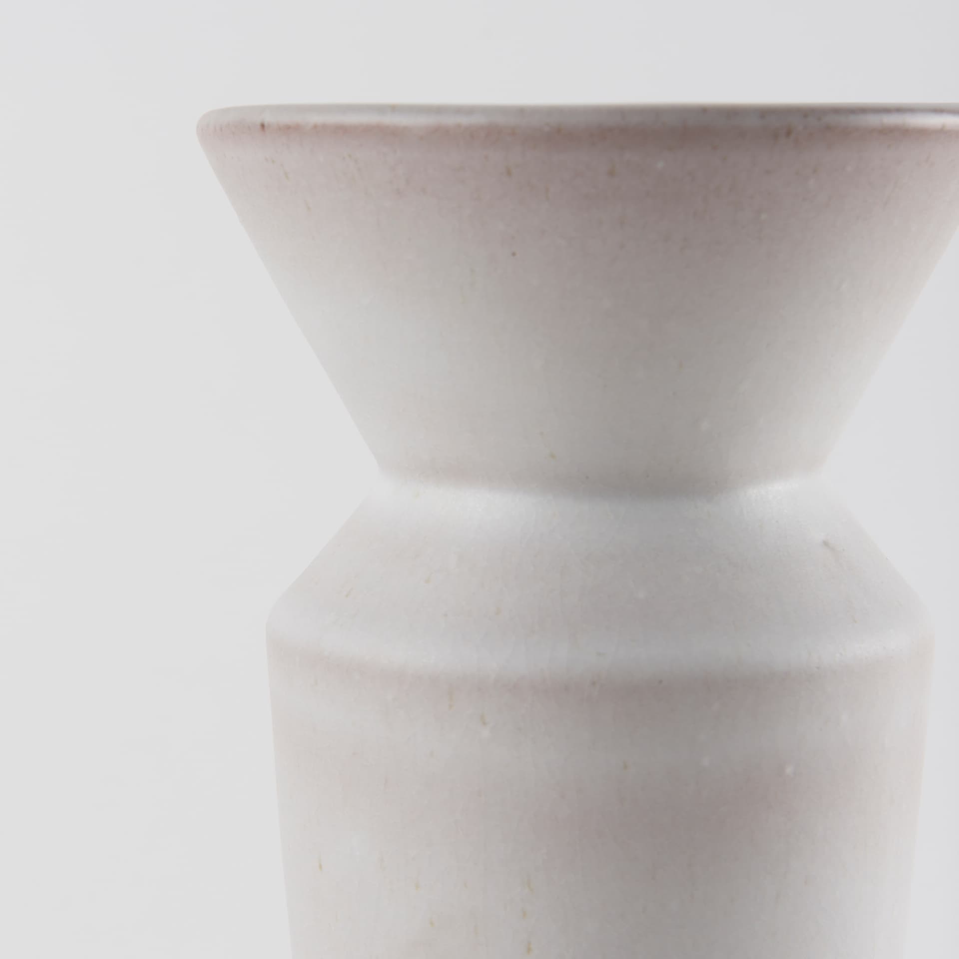 Esme 4.5L x 4.5W x 10.4H Whitewashed Ceramic Vase — product photograph