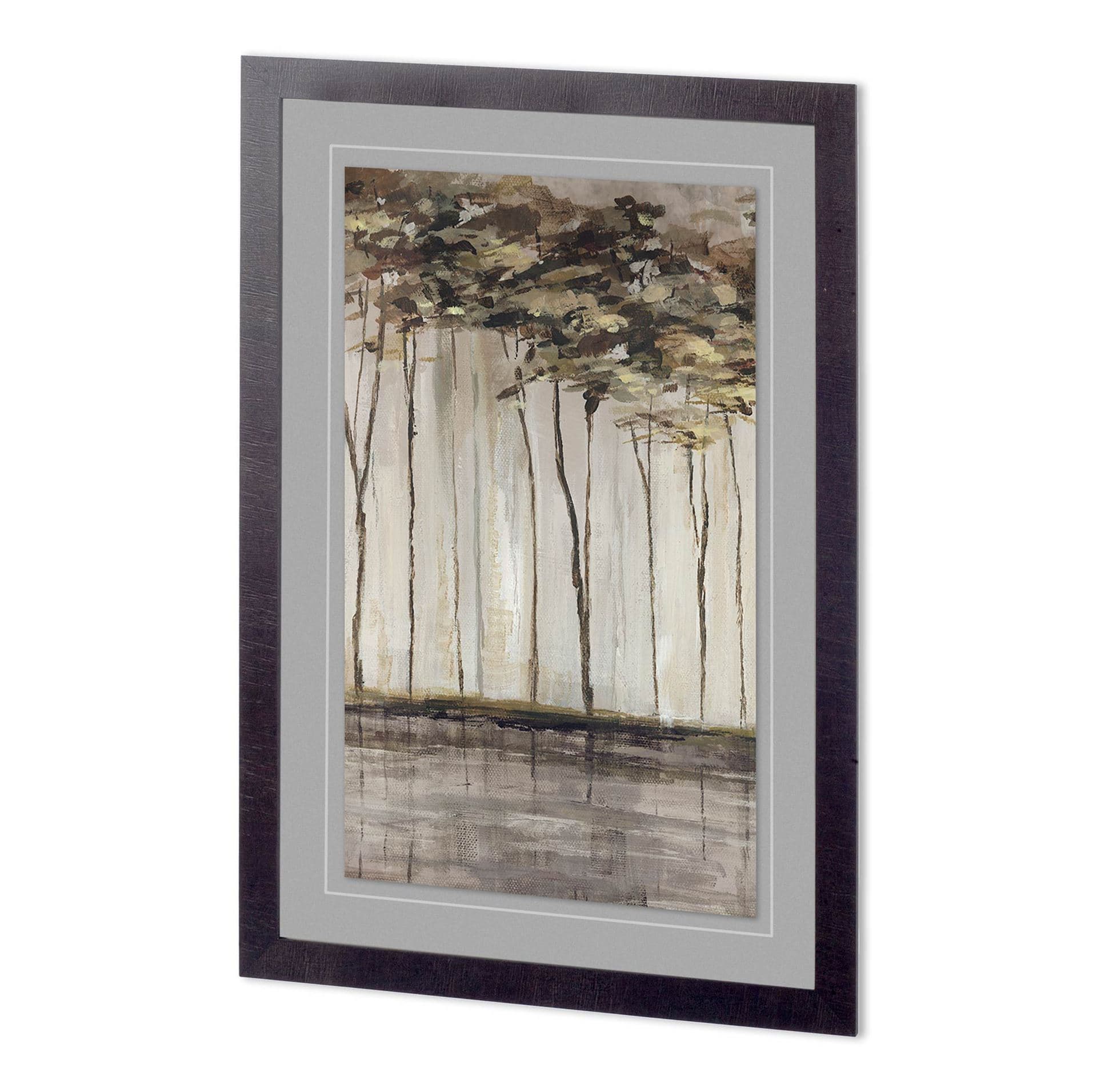 Bank of Birch II by Mercana Studio a Hand Embellished Textured Framed Art Print Matted under Glass — product photograph