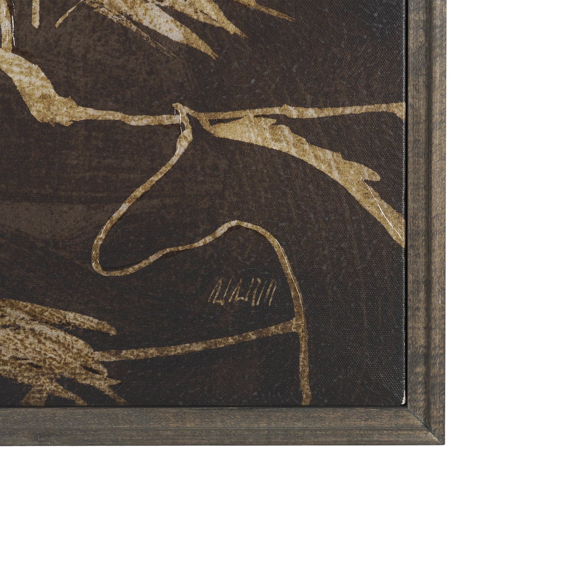 Flaxen Chestnut by Mercana Studio Hand-Embellished Textured Framed Canvas Artwork — product photograph