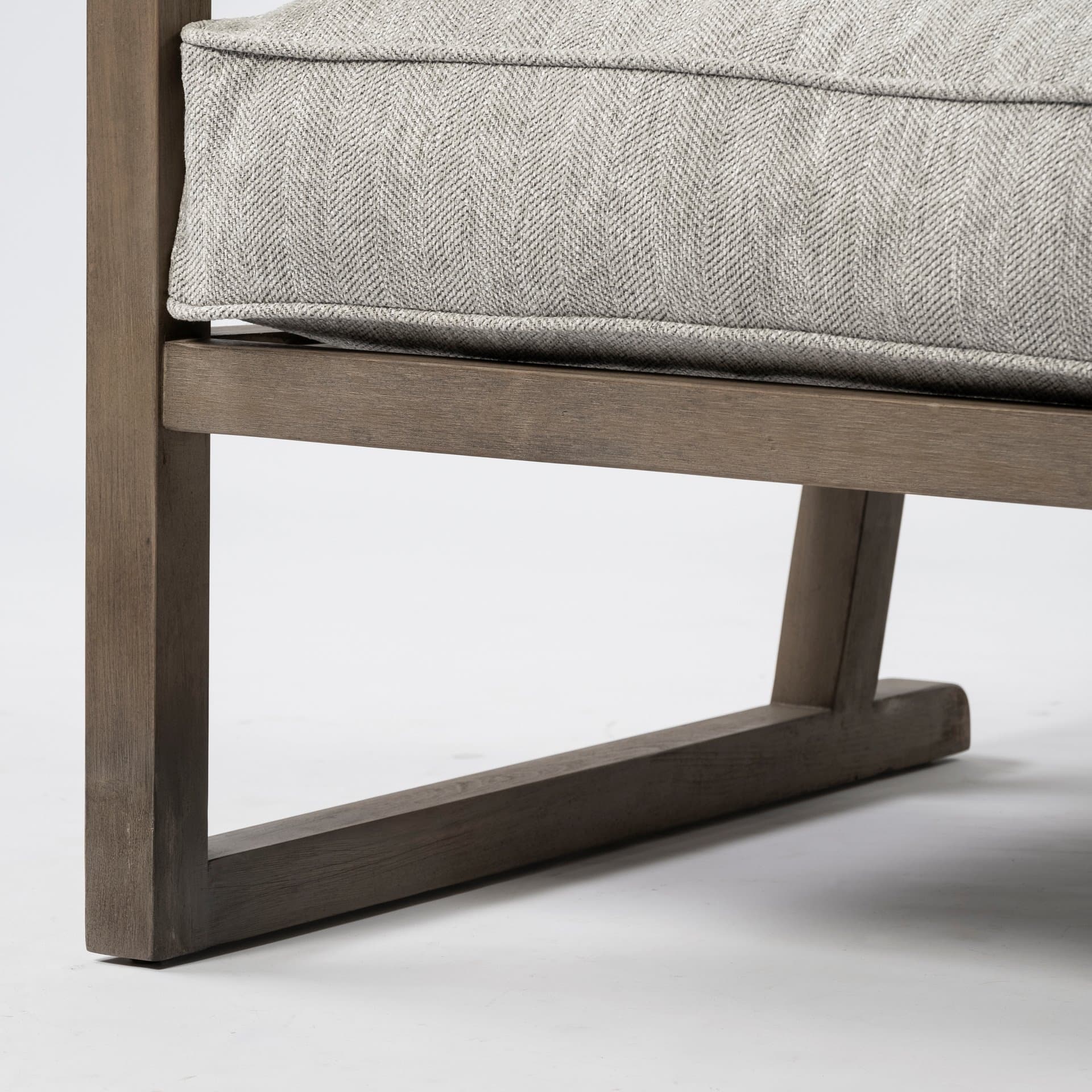 Sherlock Frost Gray Wood Frame Accent Chair — product photograph