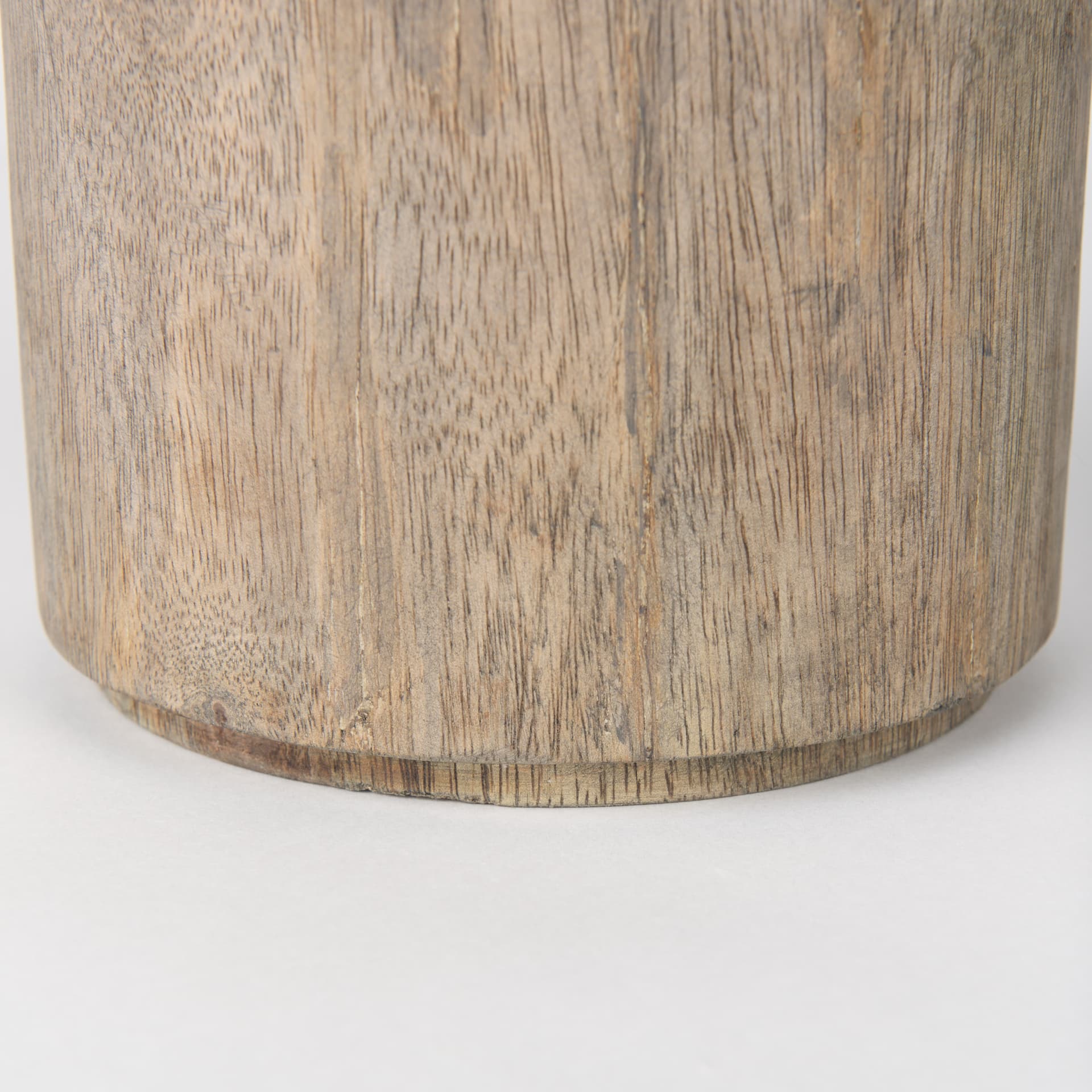 Knox Short Gray-Wash Wood Decorative Object — product photograph