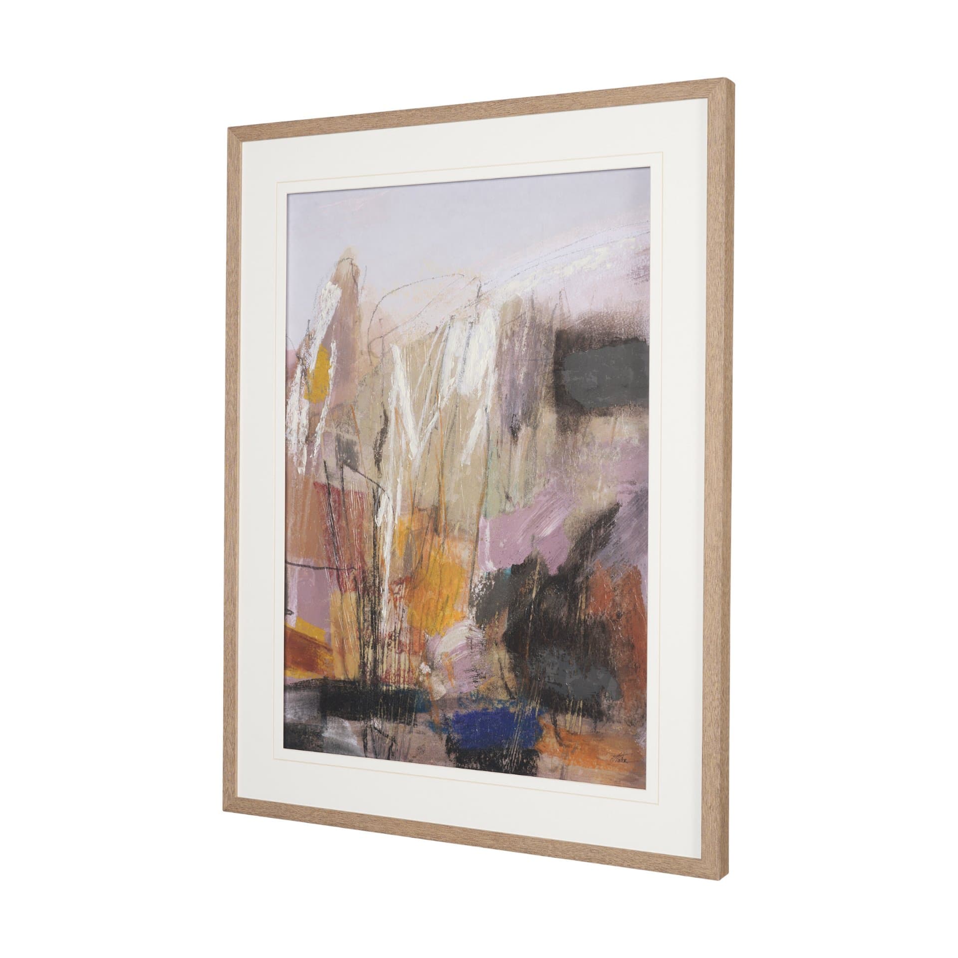 Abstract Autumn 3 by Mercana Studio Hand-Embellished Textured Framed Artwork Matted under Glass — product photograph