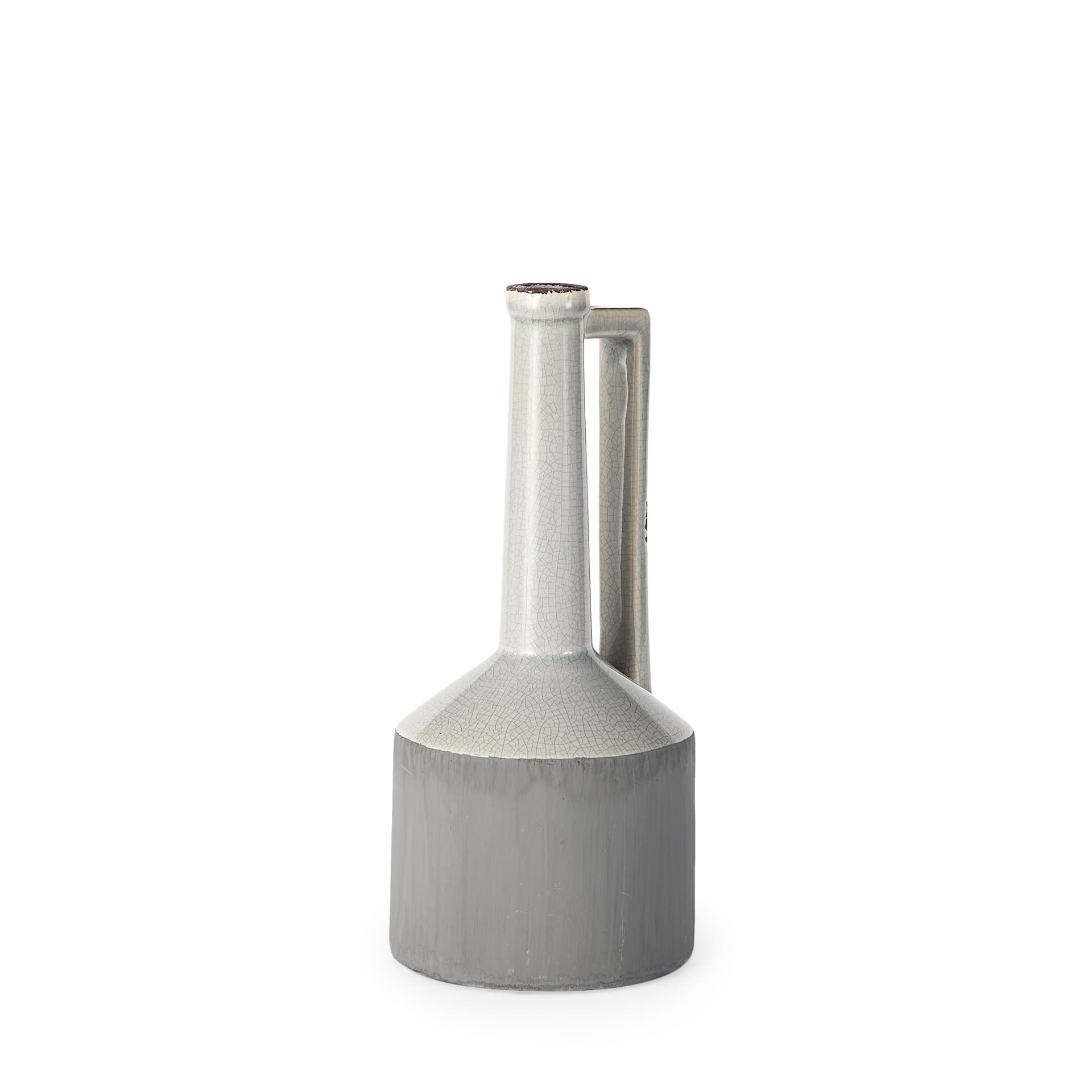 Burton 14.2H Medium Two Tone Gray Ceramic Jug Vase — product photograph