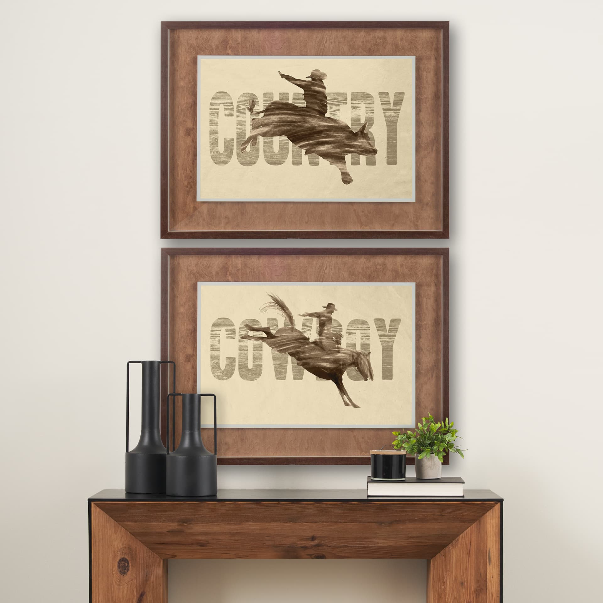 Country by THE Studio a Framed Art Print Matted under Glass — in a styled room