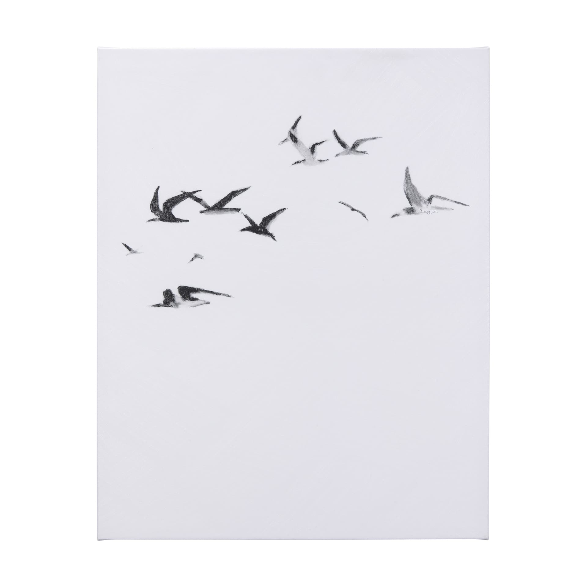 Fly Away II by Mercana Studio a Hand Embellished Textured Canvas — product photograph