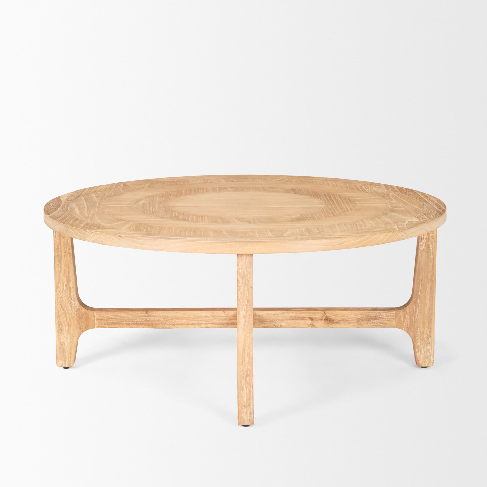 Taylin Light Brown Wood Round Coffee Table — product photograph