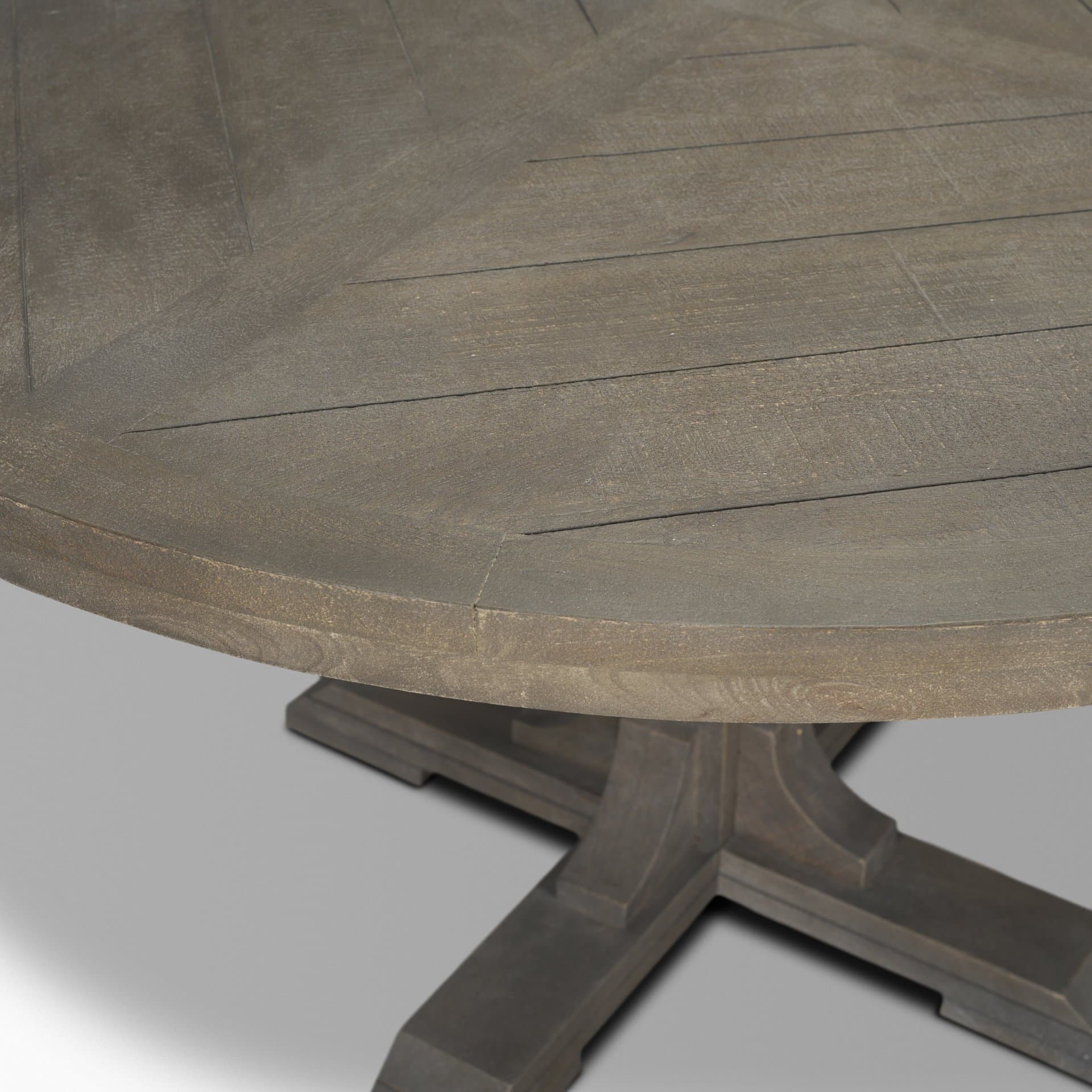 Barrett 54"L x 54"W Pedestal Dining Table | Modern | Brown Wood | Seats 4 — product photograph