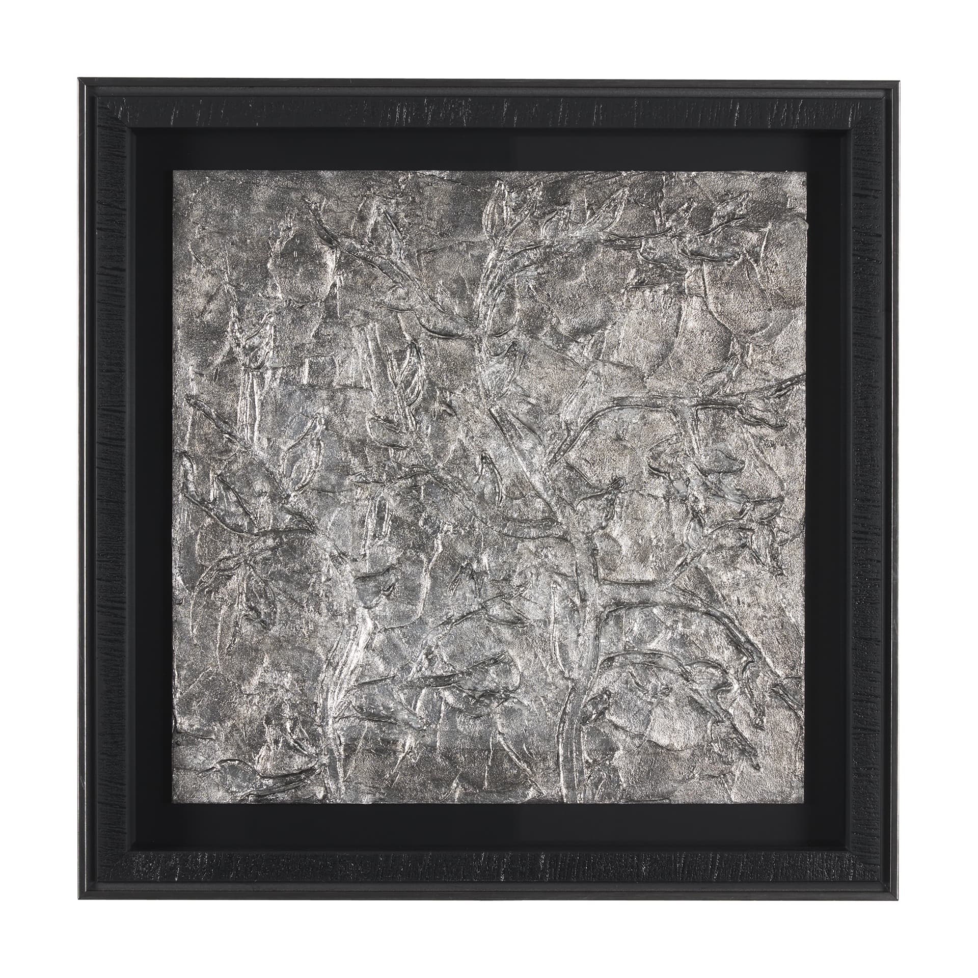 Pewter Leaves I by Morgan McLaren a Framed Art Print Matted under Glass — product photograph