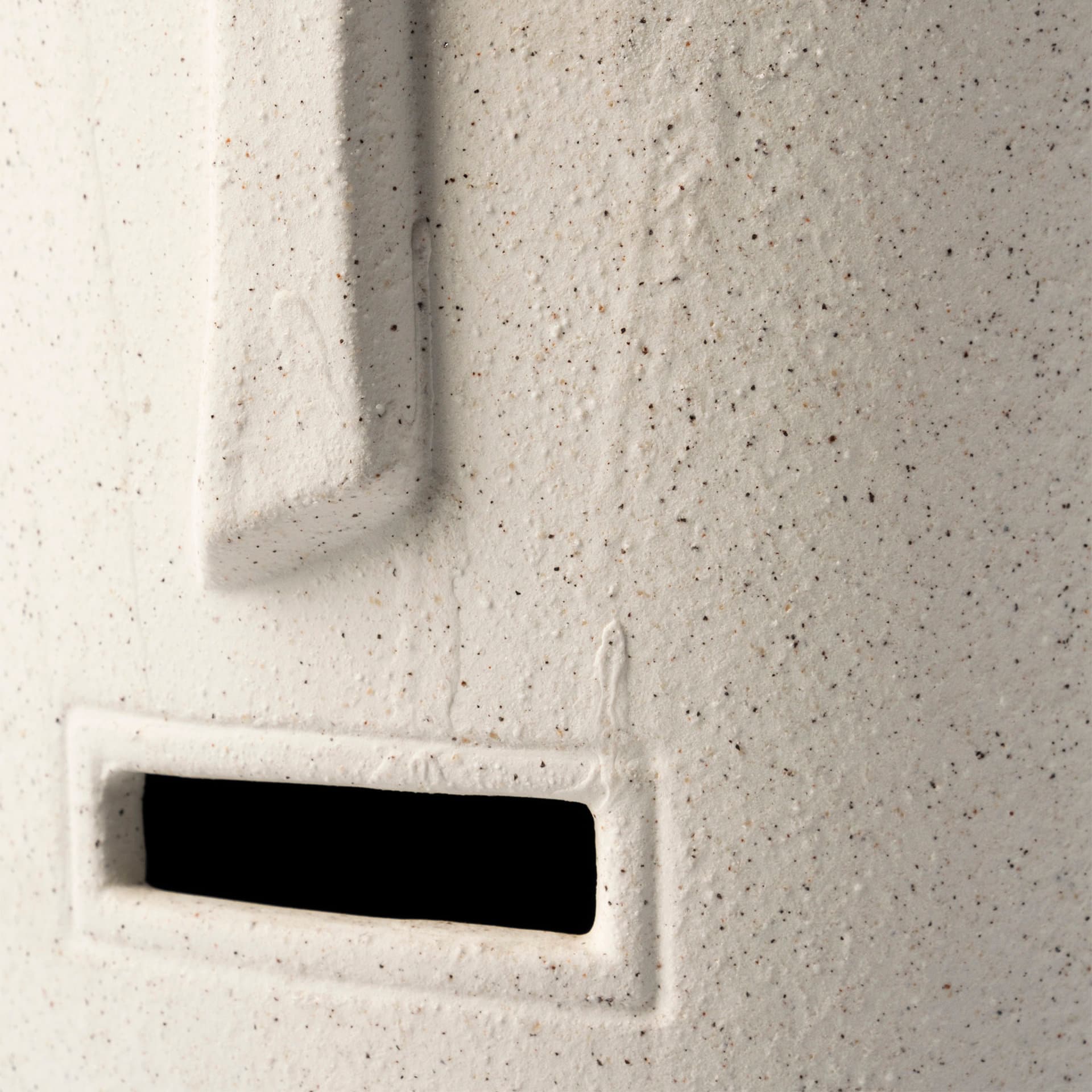 Jacob II Tall White Ceramic Smiling Face Vase — product photograph