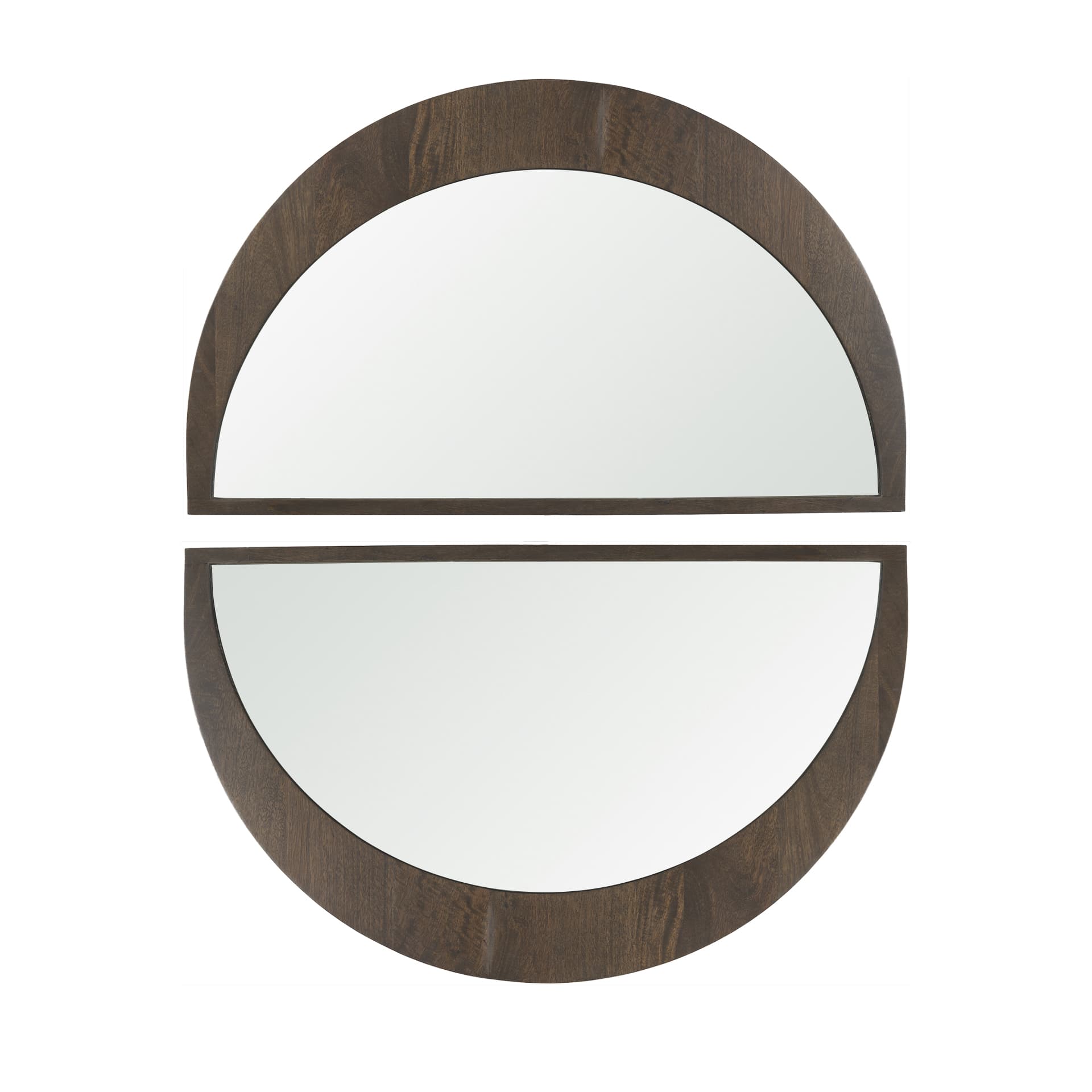 Celeste Dark Brown Wood Small Mirror — product photograph