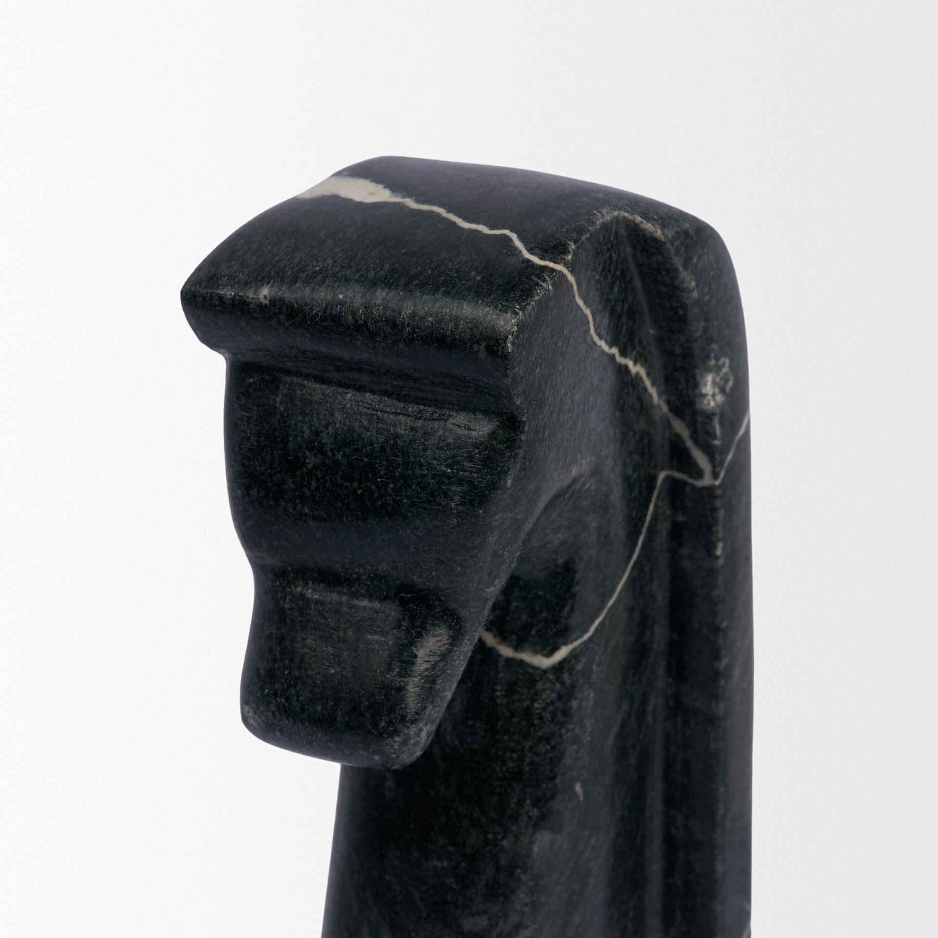 Cavalli Black and White Marble Horse Bookends — product photograph