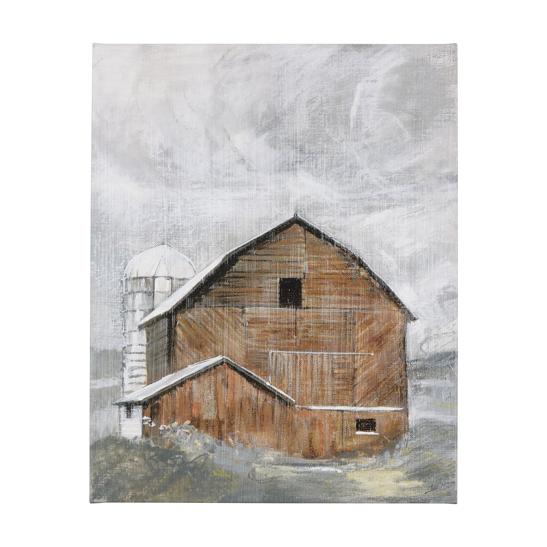 Old Barn I by Mercana Studio a Hand Embellished Textured Canvas — product photograph