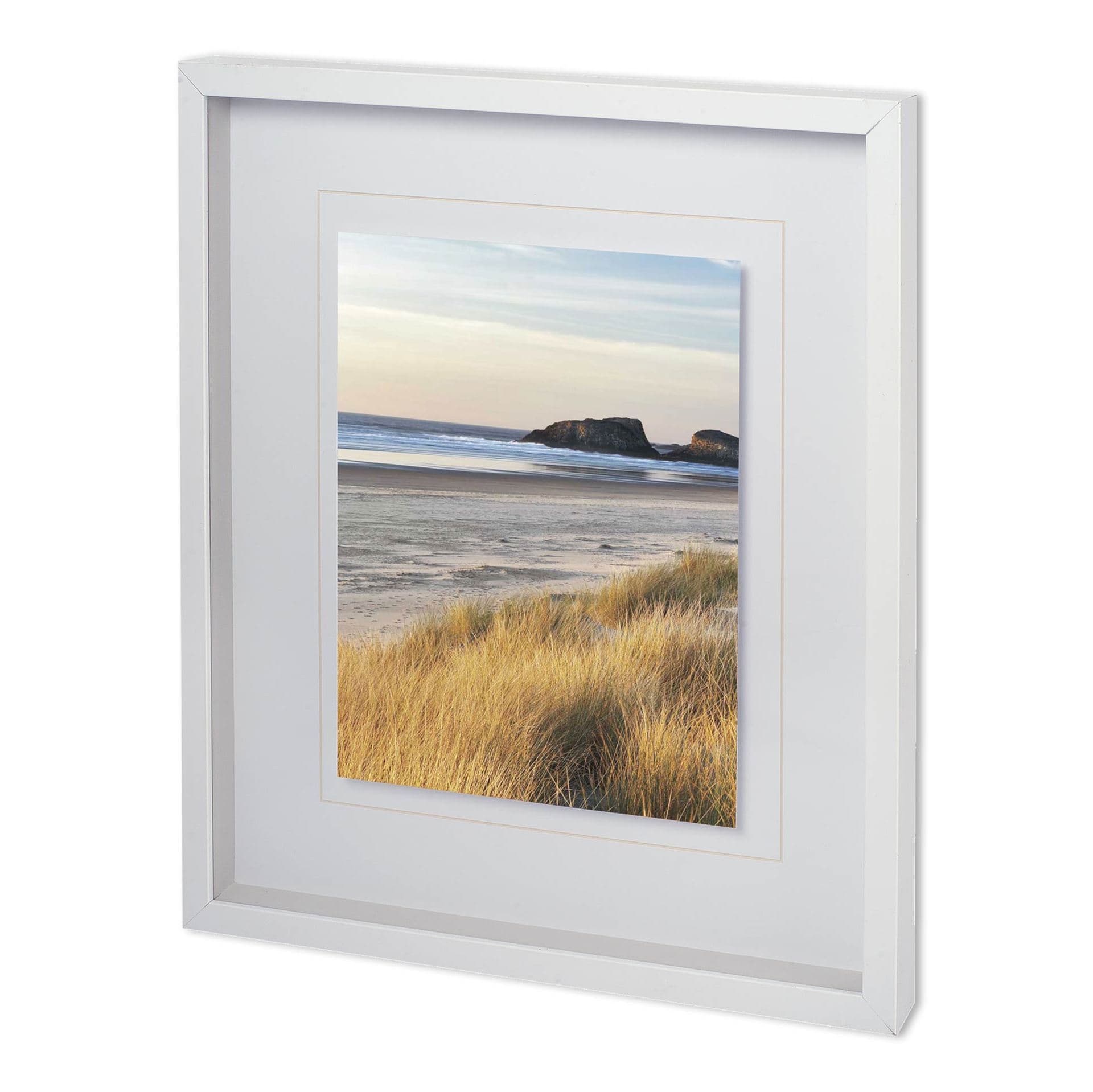 DUNE GRASS & BEACH I by DENNIS FRATES a Framed Photo Art Print Matted under Glass — product photograph