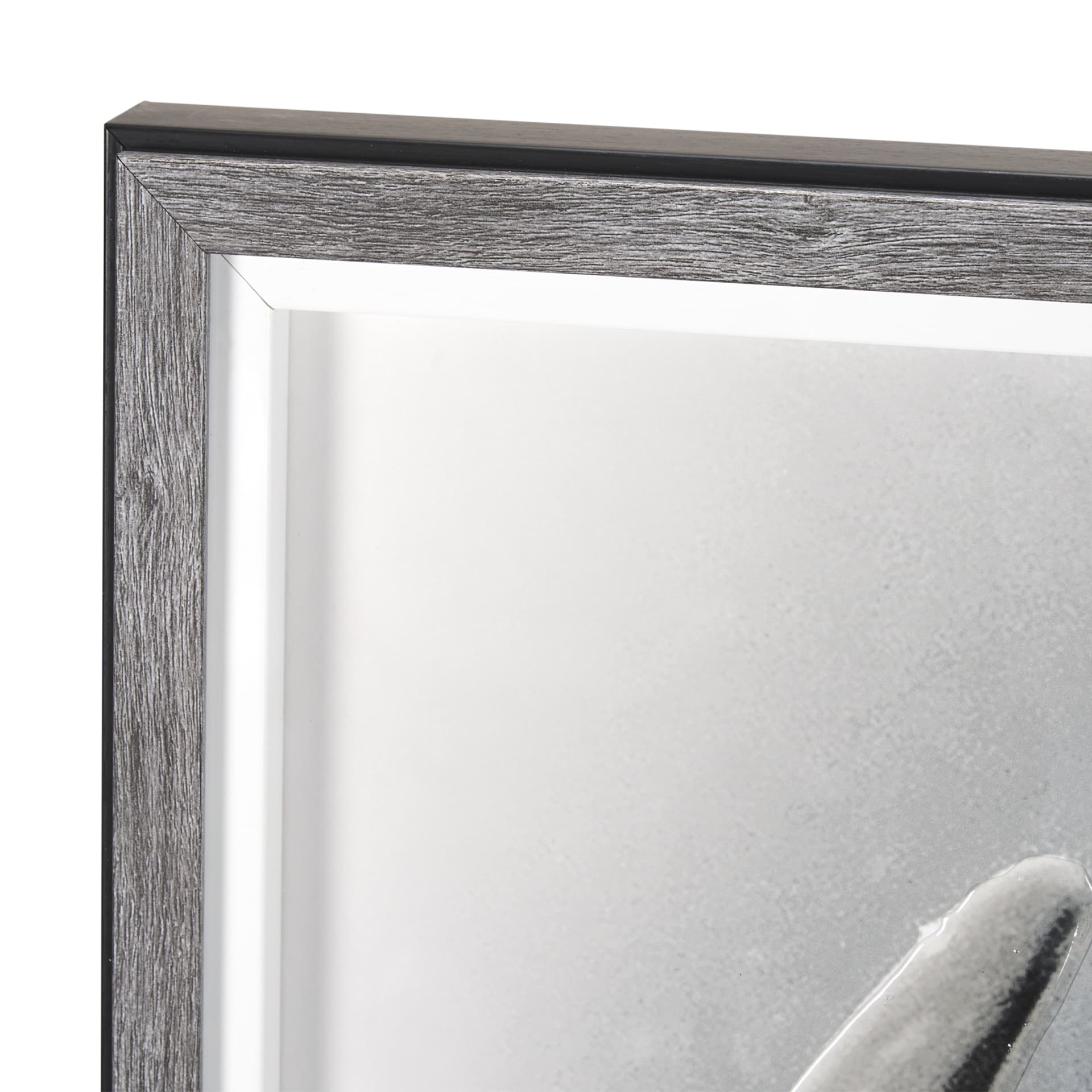 Snow Mask by Mercana Studio a Hand Embellished Textured Framed Photo Art Print Matted under Glass — product photograph