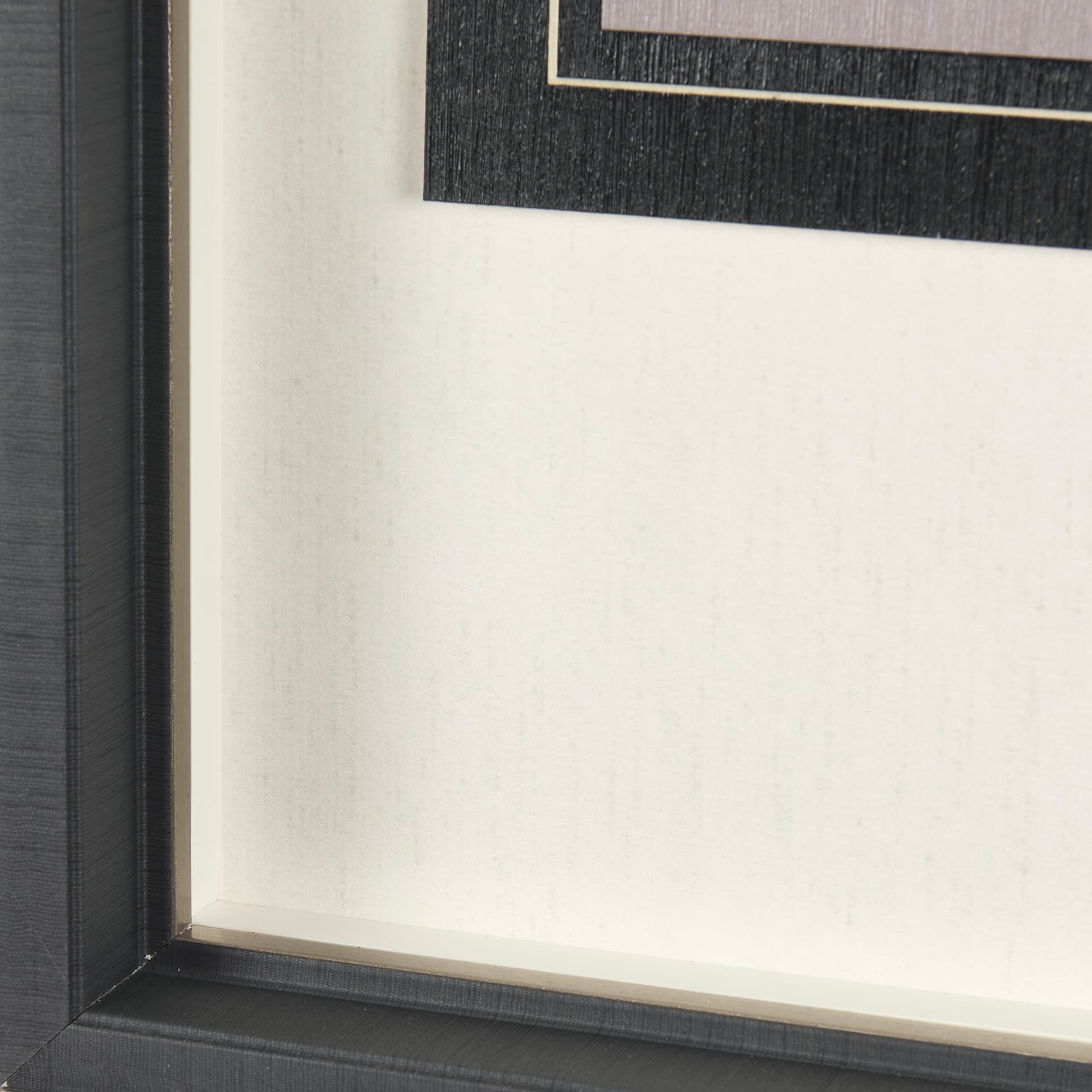 Rain of Feather Warm Gray by Mercana Studio Hand Embellished Framed Art Print Matted under Glass — product photograph