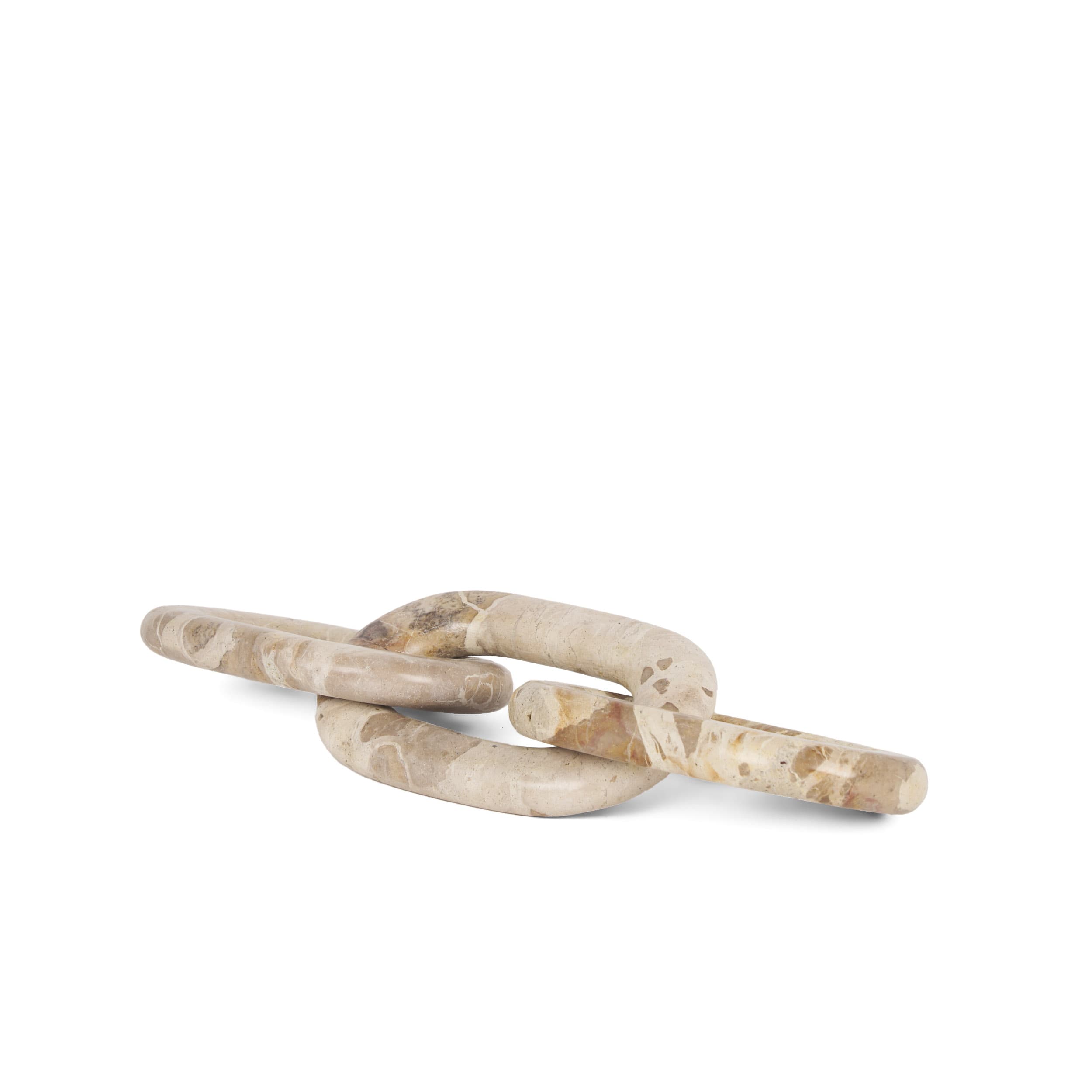 Reinir Beige Marble Chain Link Decorative Object — product photograph