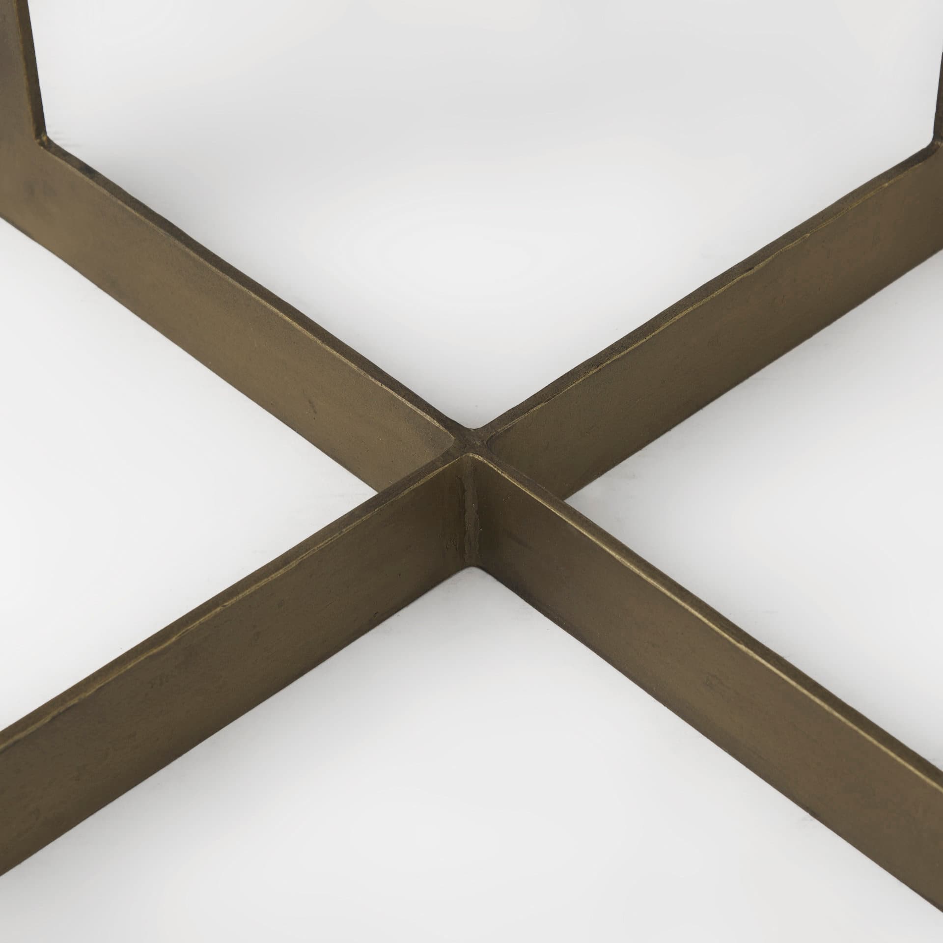 Faye (Set of 2) 19L x 19W x 26H Beige Finished Wood W/ Gold Metal Base Accent Tables — product photograph