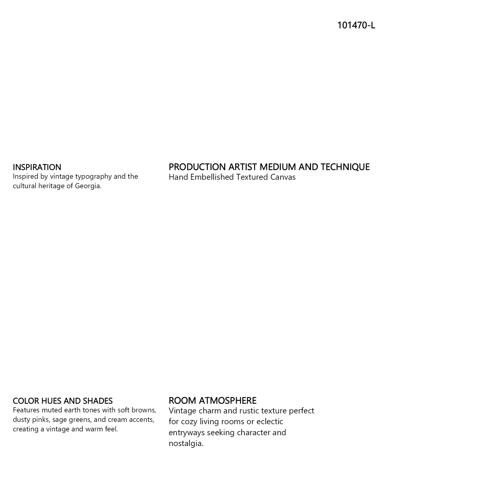 Georgia by Alarm a Hand Embellished Textured Canvas — in a styled room