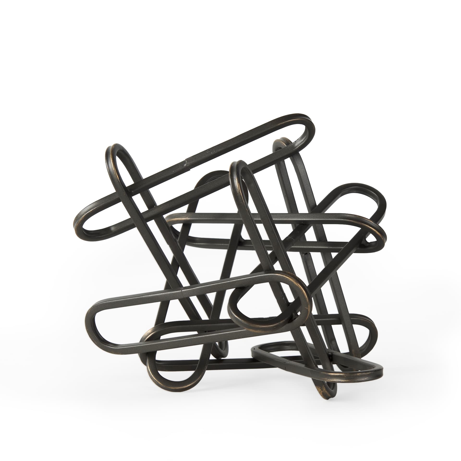 Henderson 10.4L x 8.3W x 7.7H Black Metal Paperclip Decorative Object — product photograph