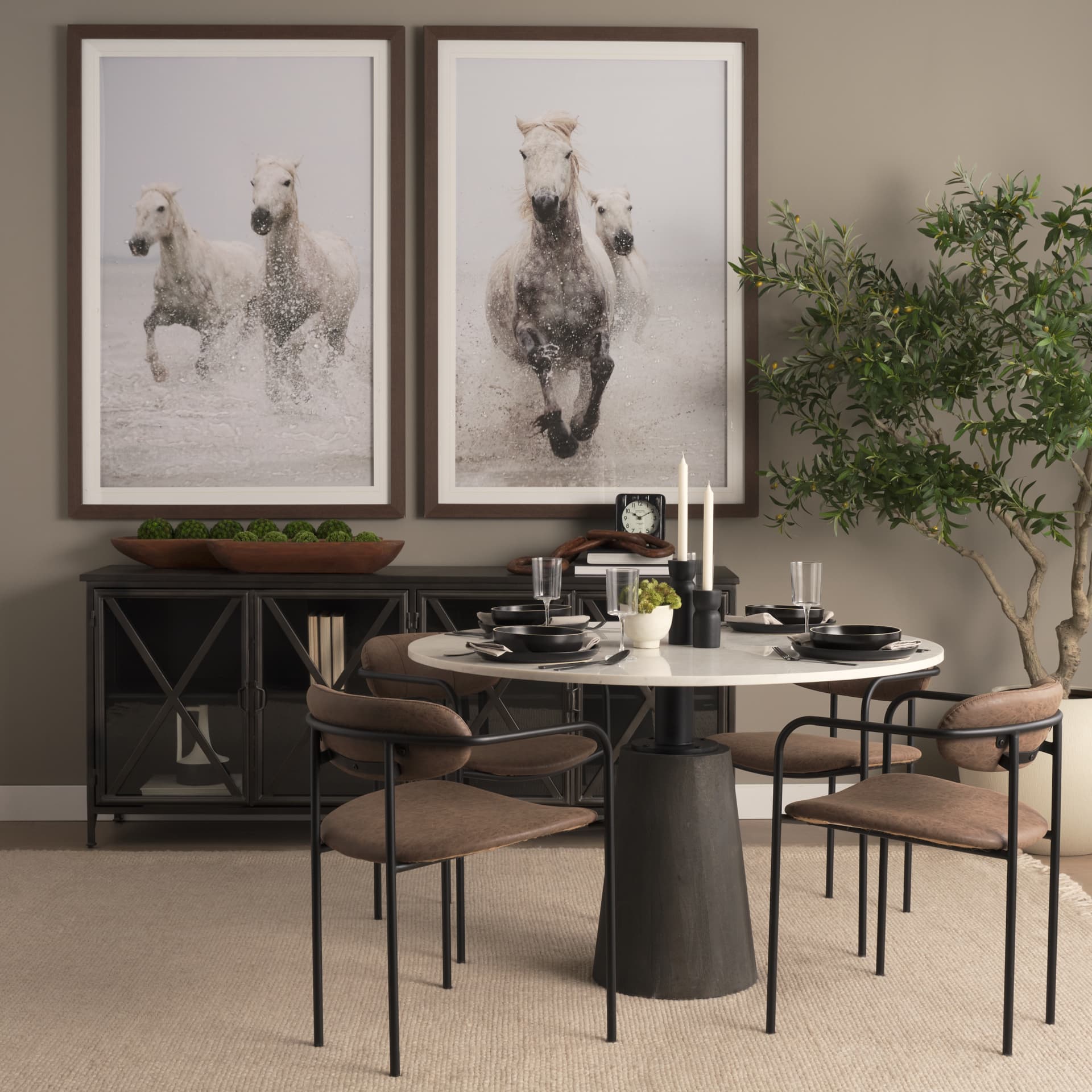 Karl 6.0L x 3.0W x 6.8H Rustic Black Iron Rounded Square Table Clock — product photograph