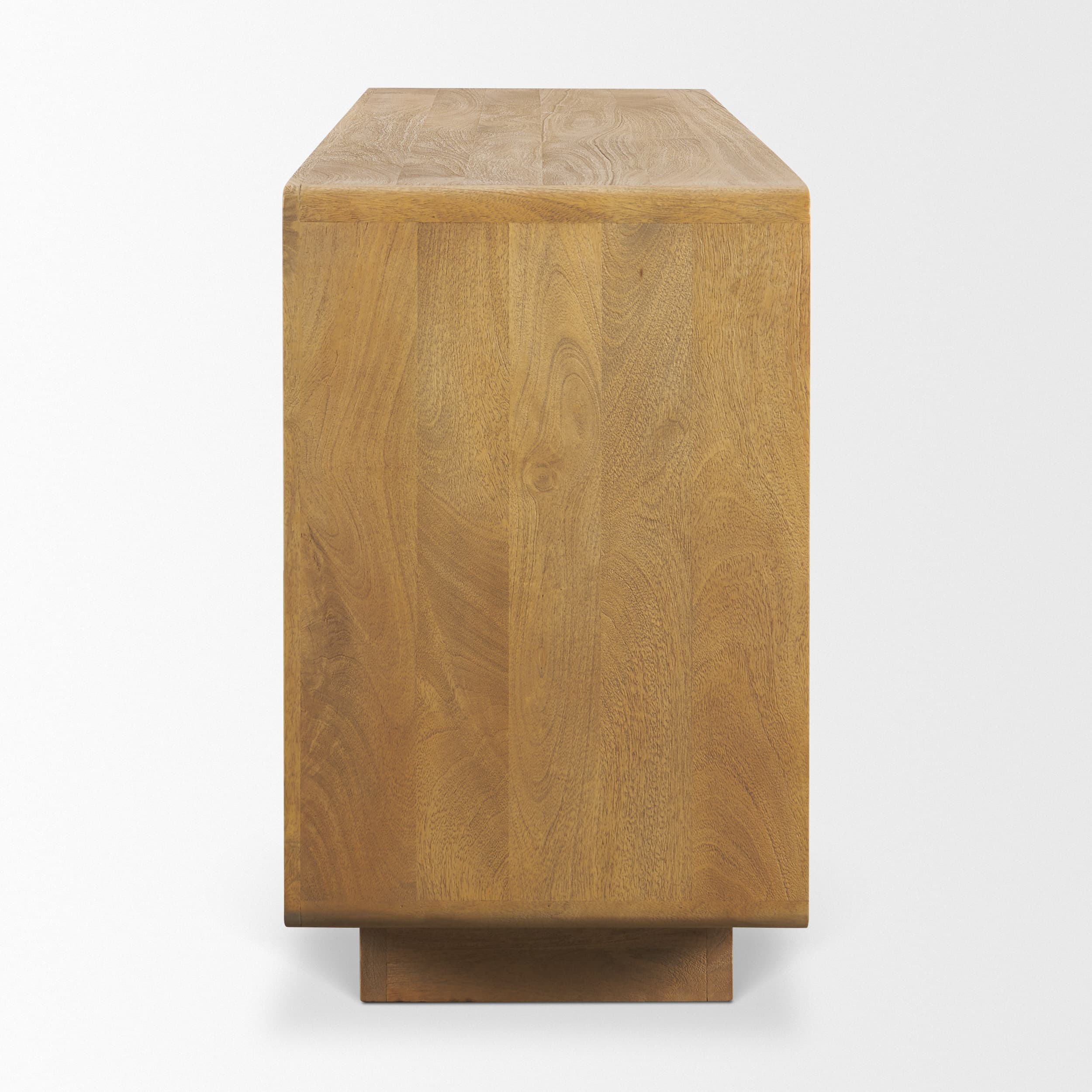 Valterra Light Brown Wood w/ Travertine 4 Door Sideboard — product photograph