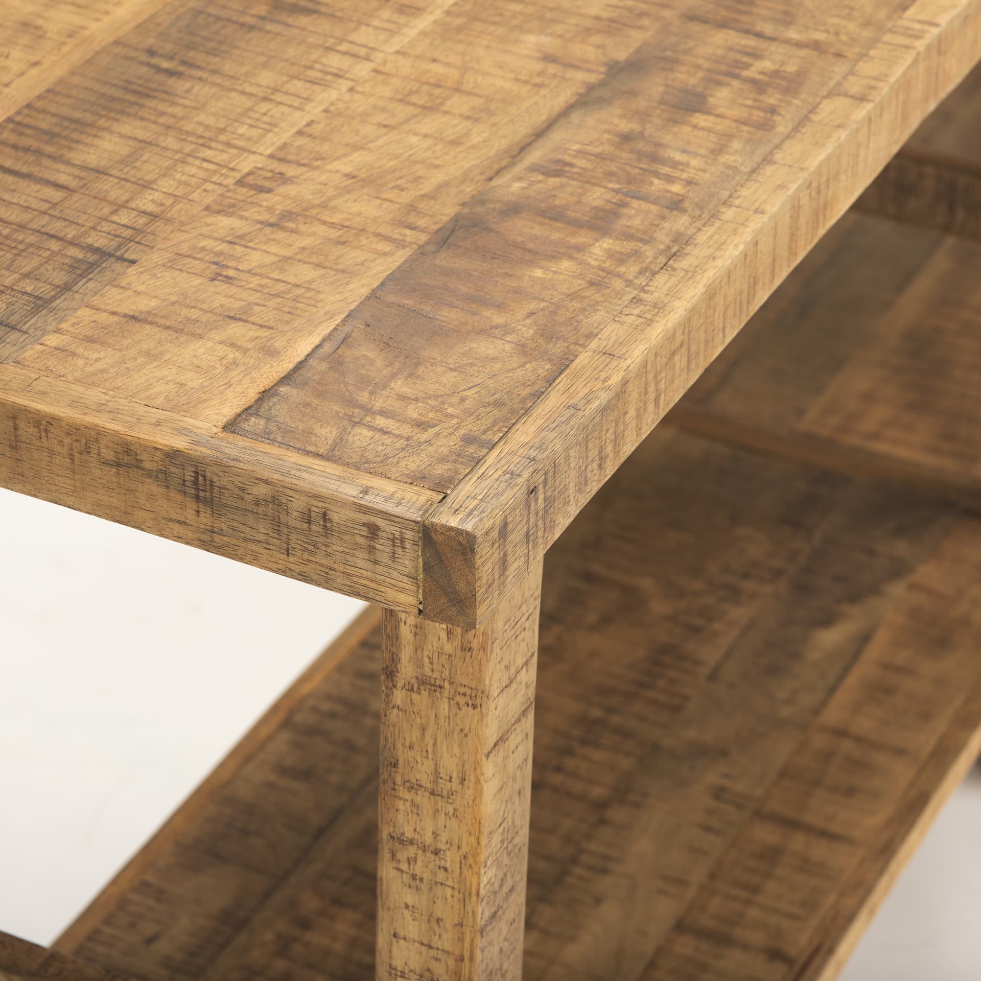 Rosie 76.5" Brown Wood Console Table — product photograph