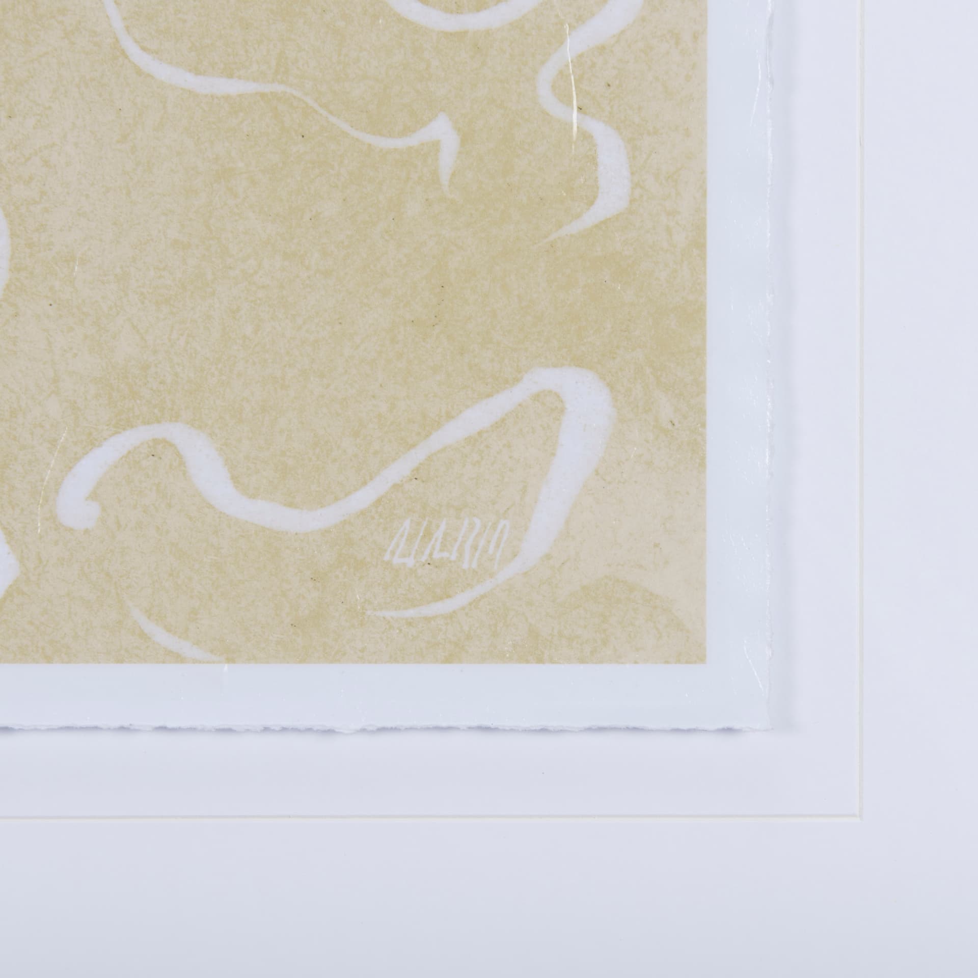 Thread Yellow II by Mercana Studio a Hand Embellished Textured Framed Art Print Matted under Glass — product photograph