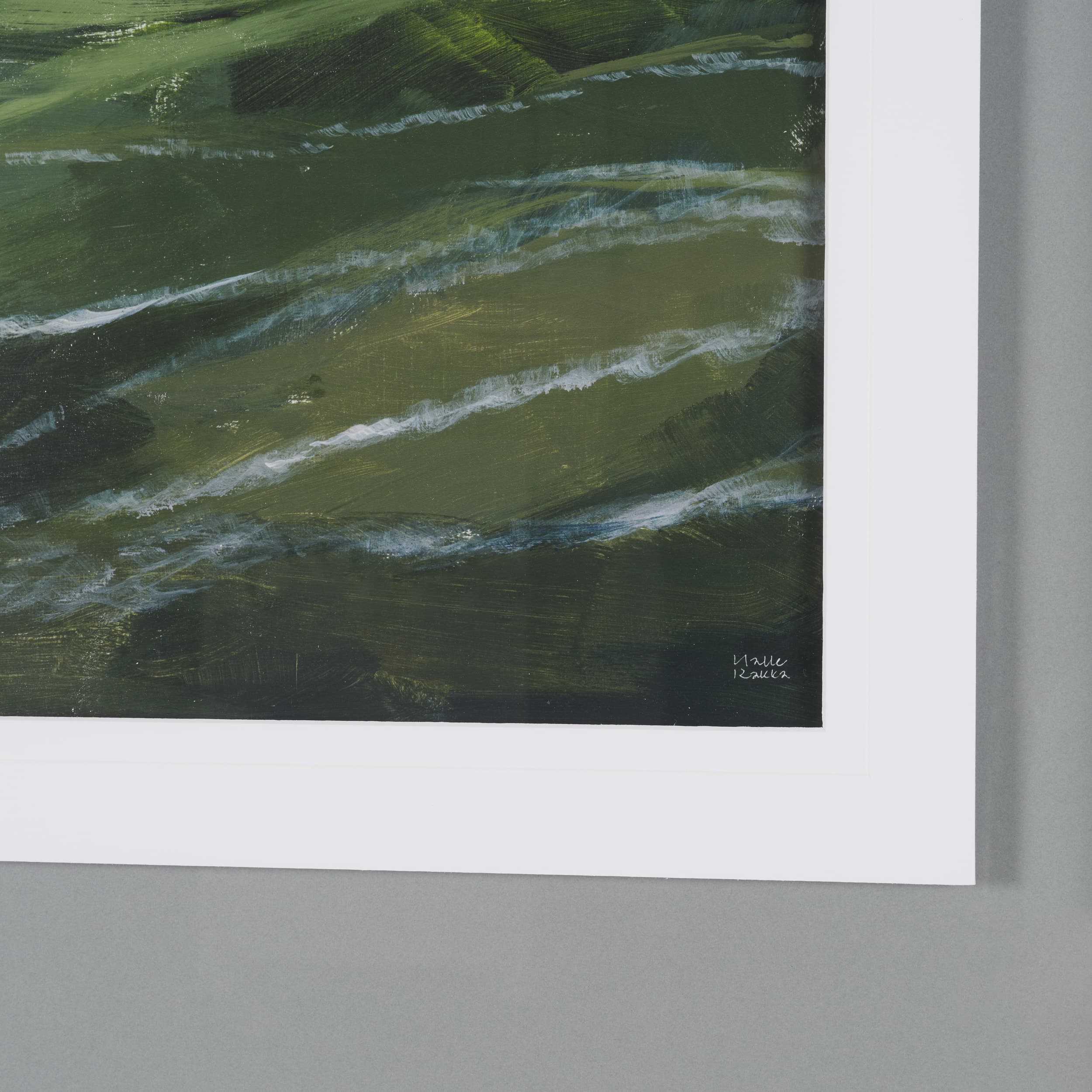 Sunrise Valley I by Mercana Studio a Hand Embellished Textured Framed Art Print Matted under Glass — product photograph