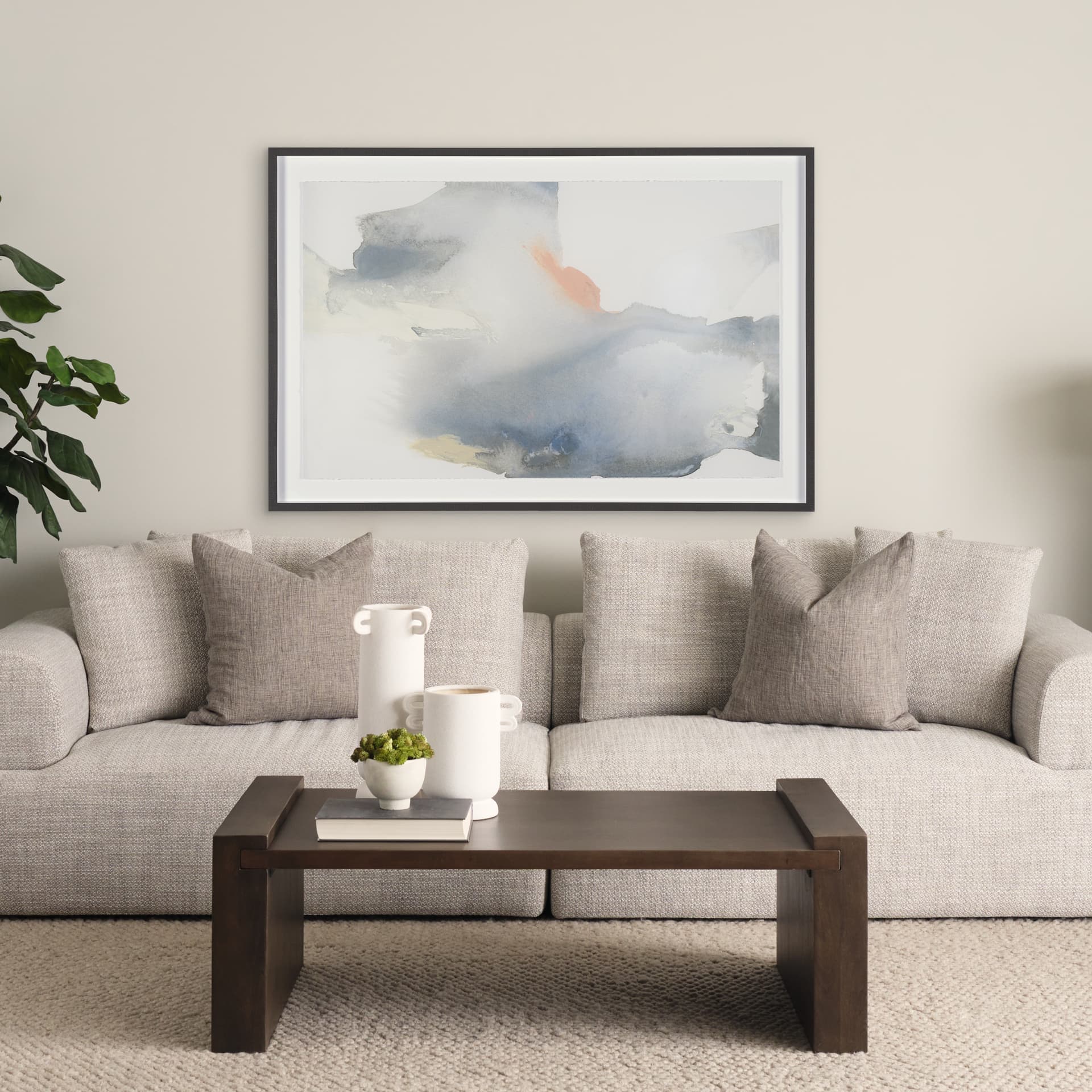 Emotions II by Ira Havuka a Framed Art Print Matted under Glass — in a styled room