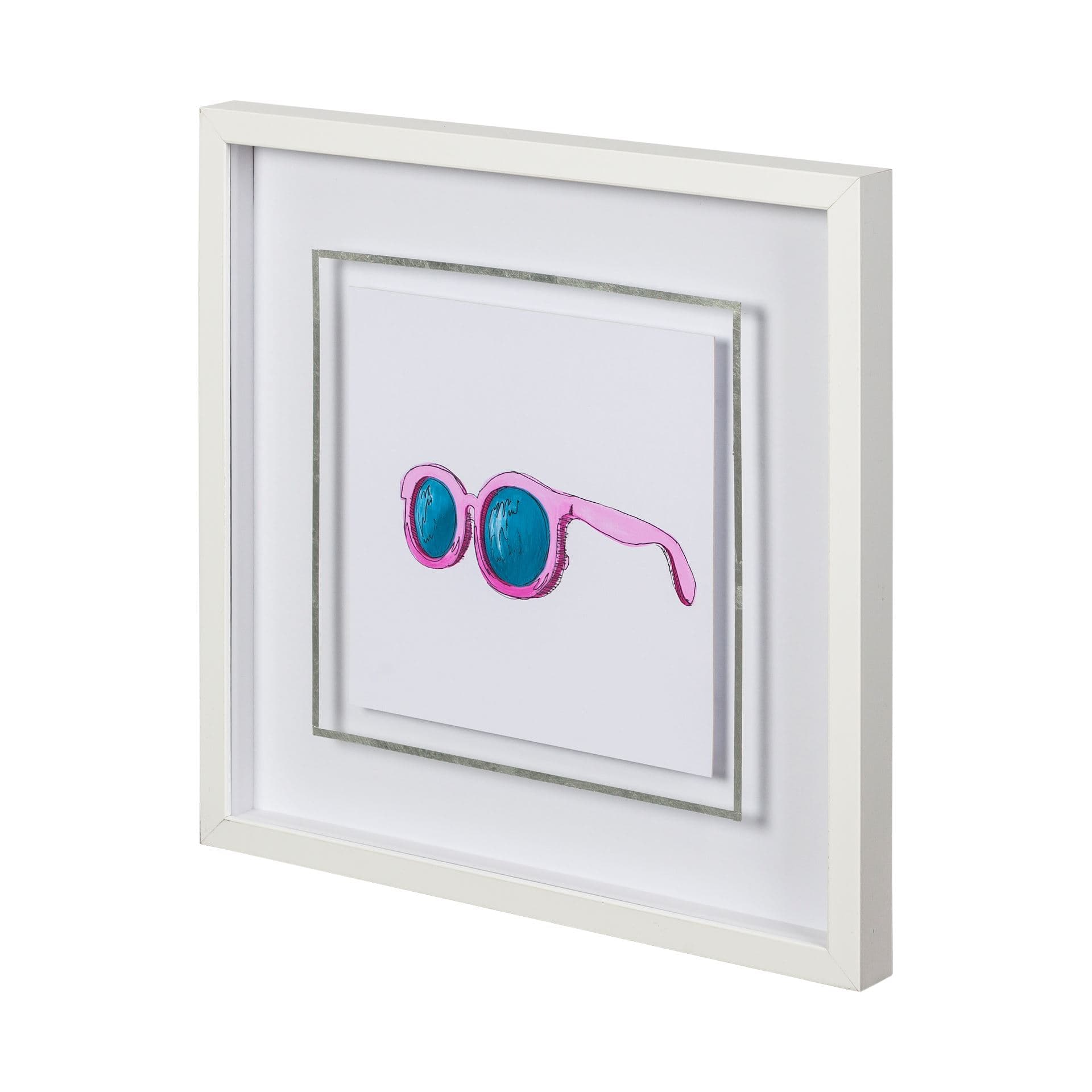 Poolside 1 by Jones a Hand Embellished Textured Framed Art Print Matted under Glass — product photograph