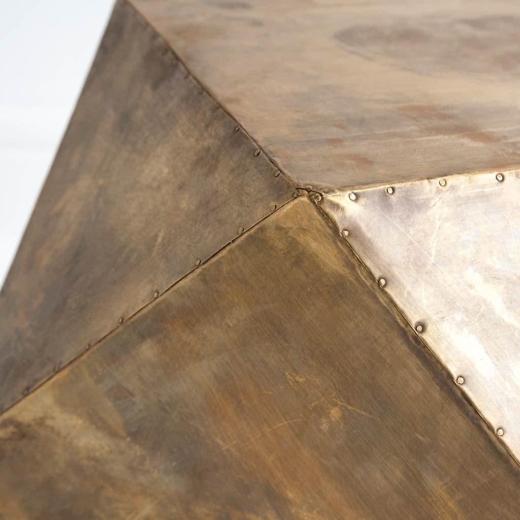 Exagoni 26" x 18.5" Hexagonal Brass Plated Hexagonal End/Side Table — product photograph